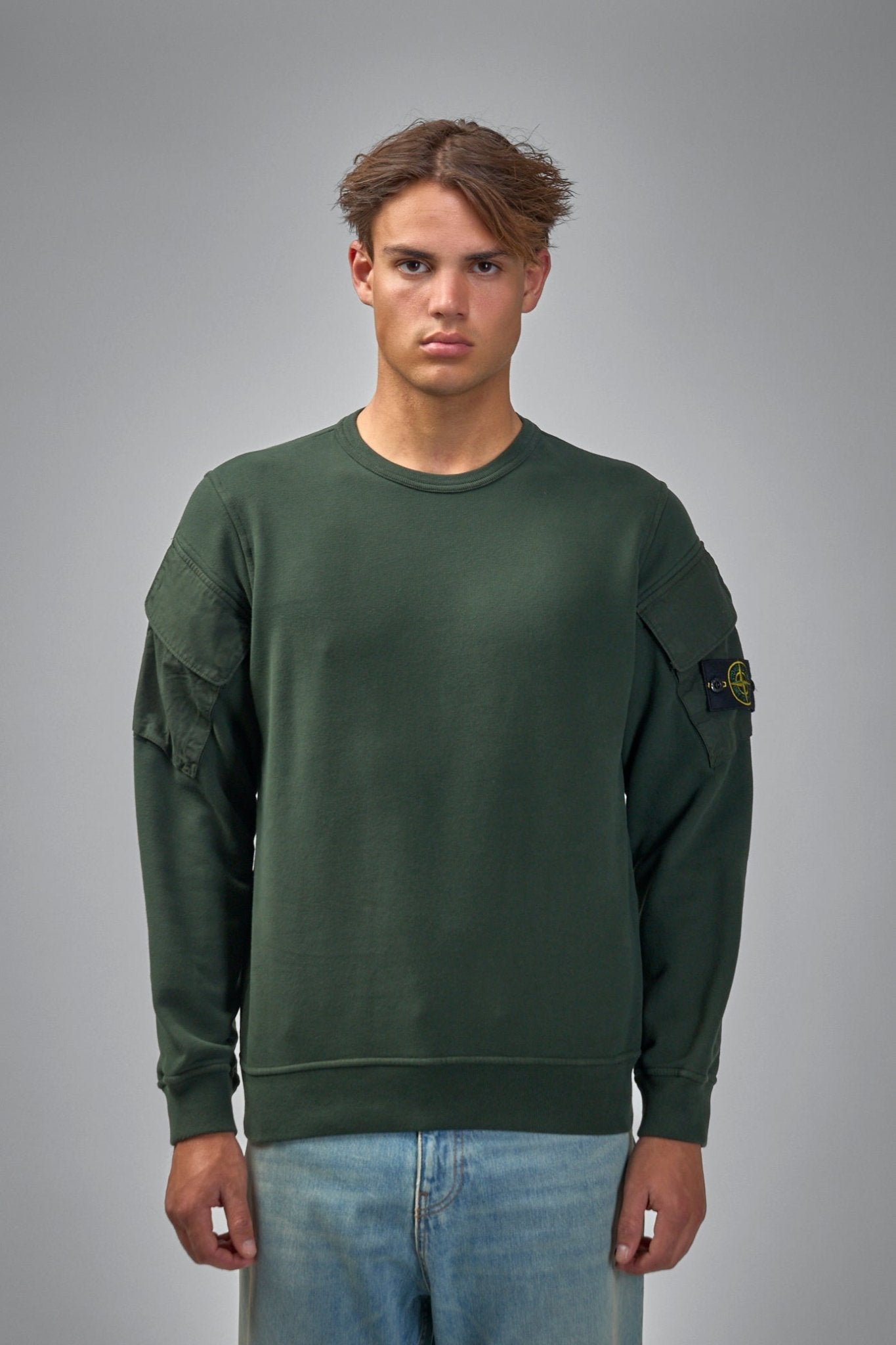 Stone Island - Crewneck Sweater with Pockets - LABELS