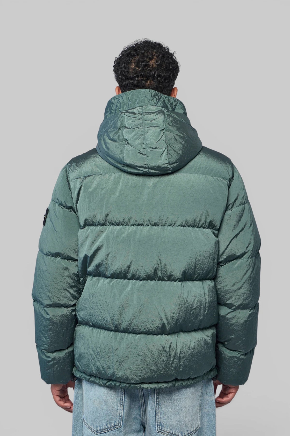 Stone Island Down jacket elastic cuff detail