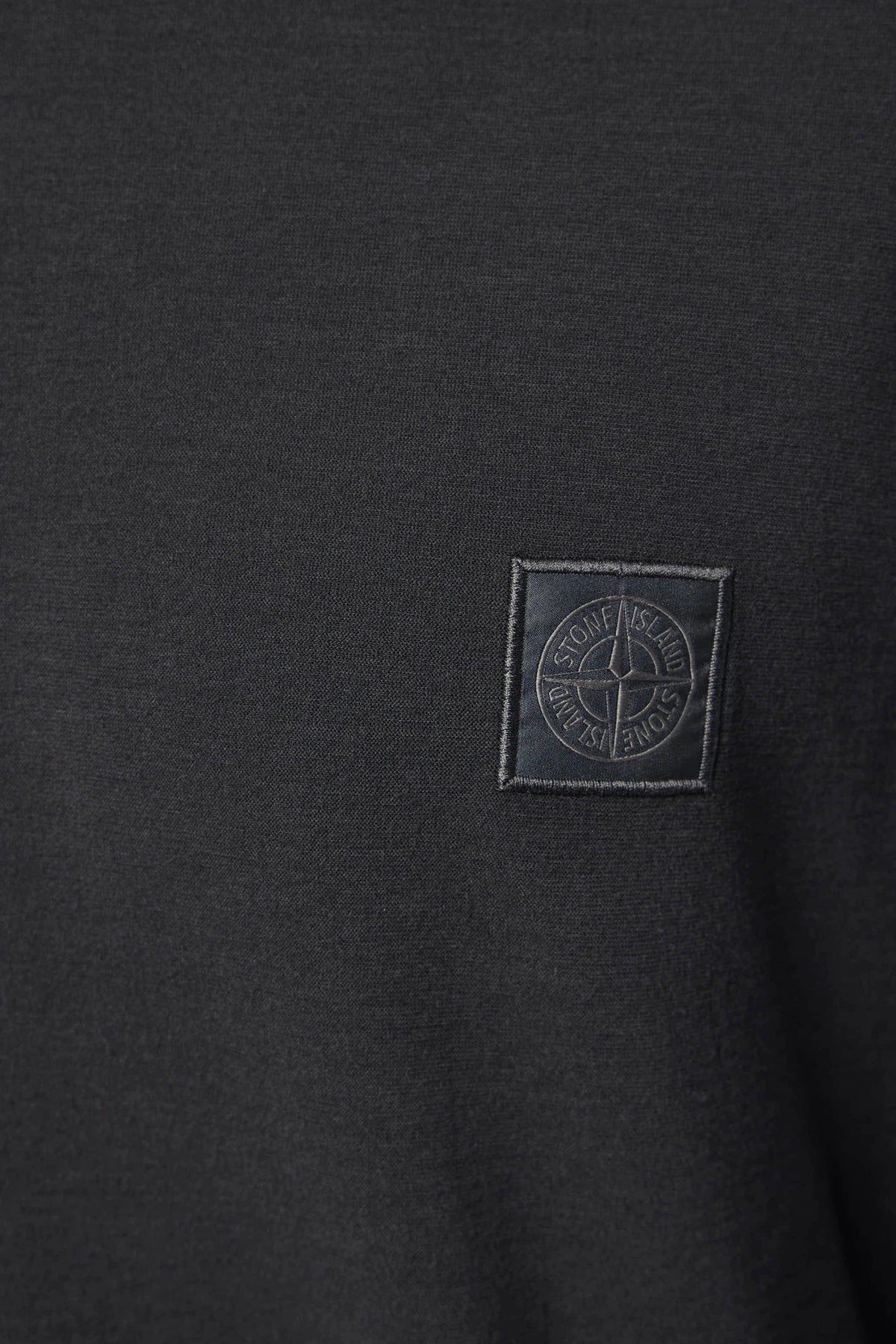 Stone Island LS T-Shirt back view showing straight fit
