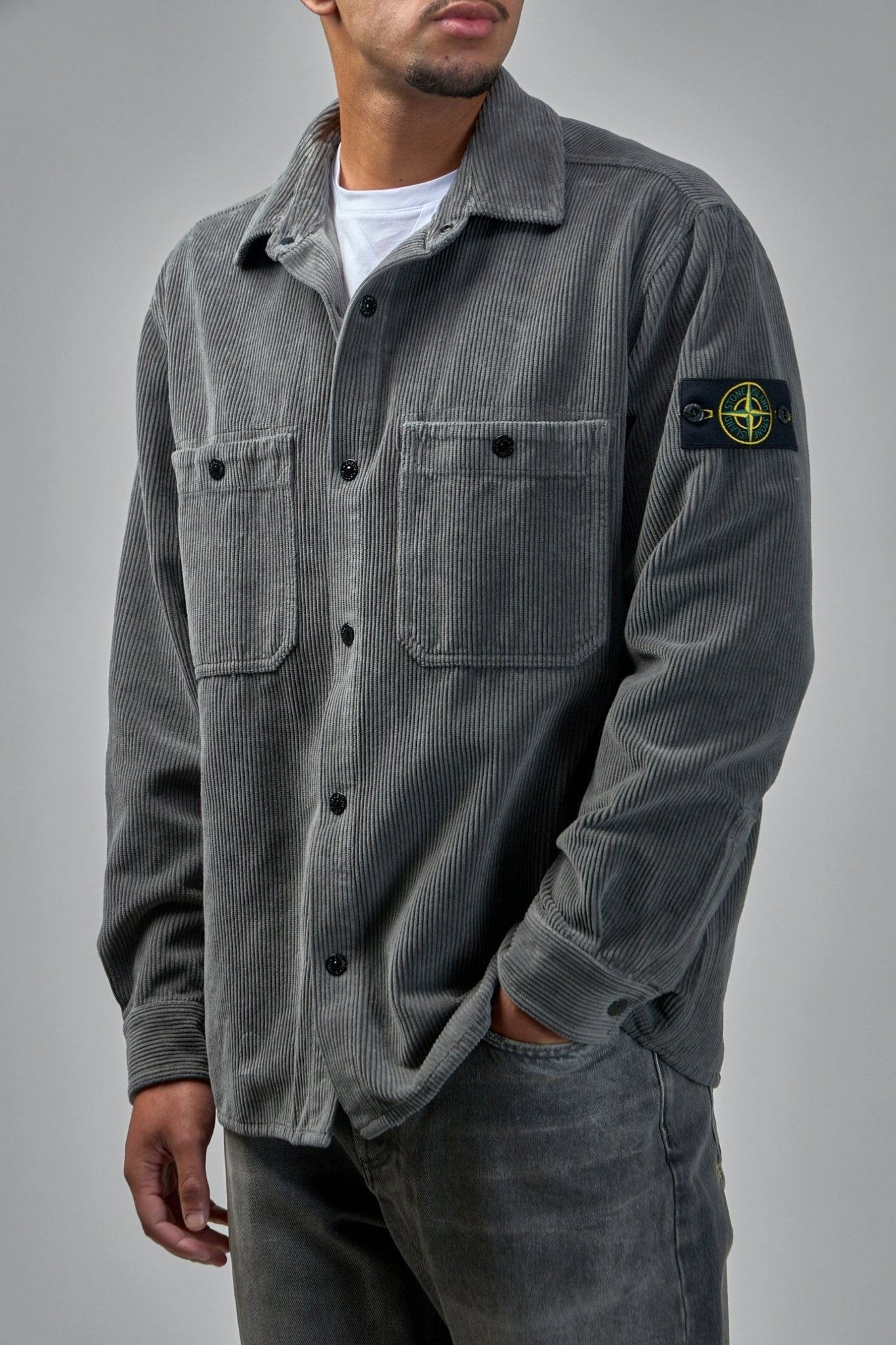 Stone Island - Organic Cotton Corduroy Overshirt - LABELS