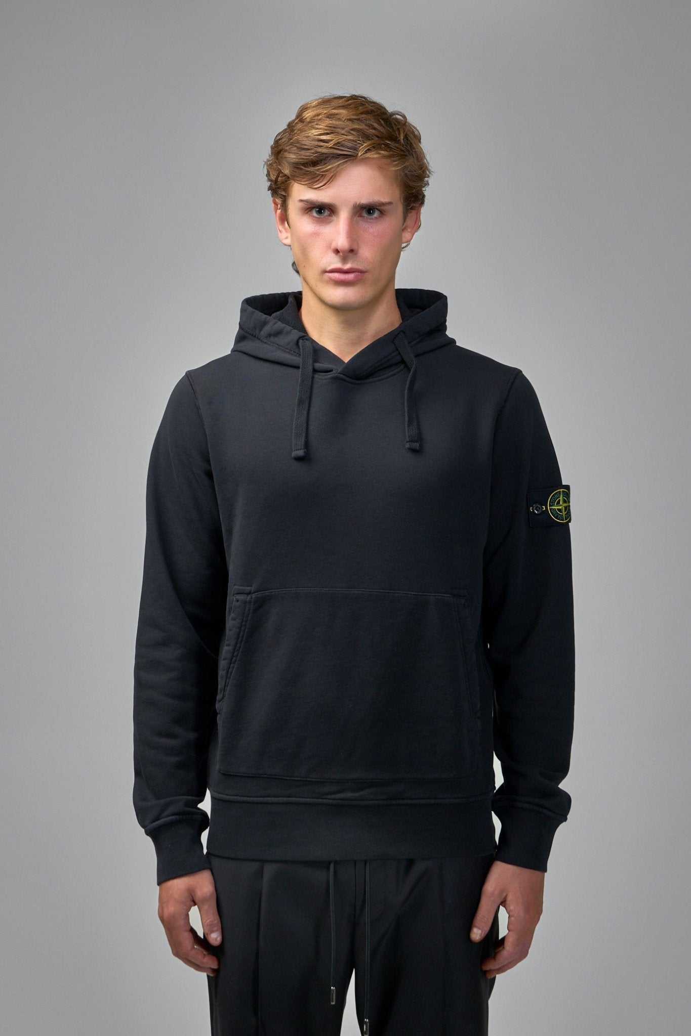 Stone Island - Regular Fit Hooded Sweatshirt With Pouch Pocket - LABELS