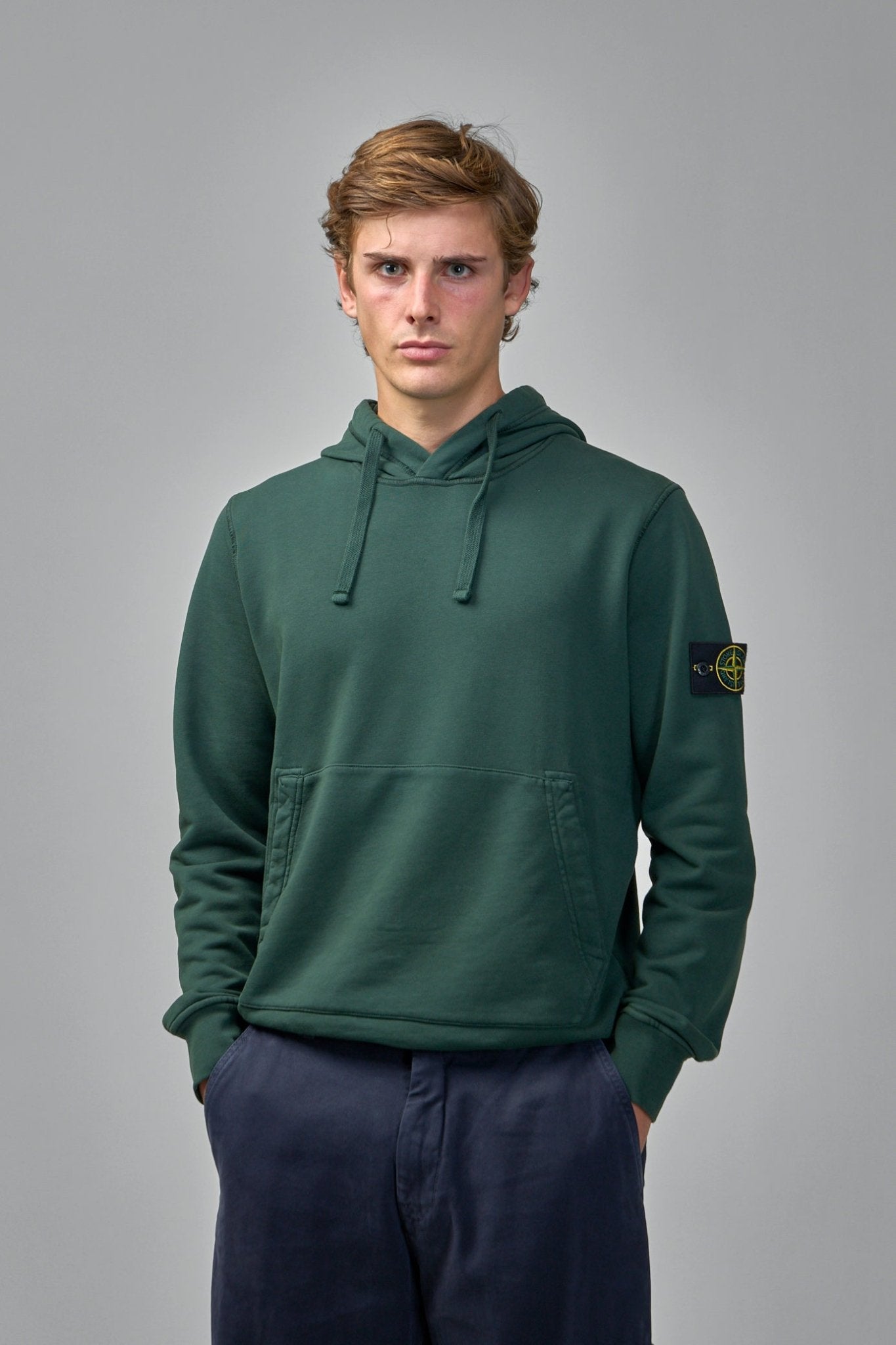 Stone Island - Regular Fit Hooded Sweatshirt with Pouch Pocket - LABELS