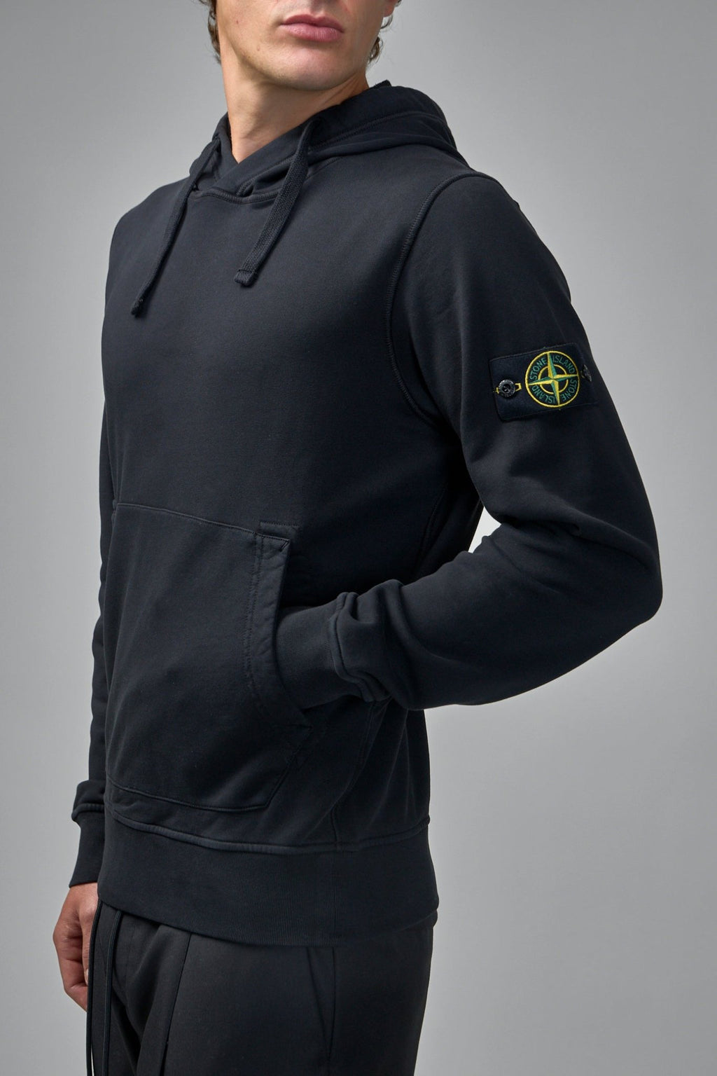 Stone Island - Regular Fit Hooded Sweatshirt With Pouch Pocket - LABELS