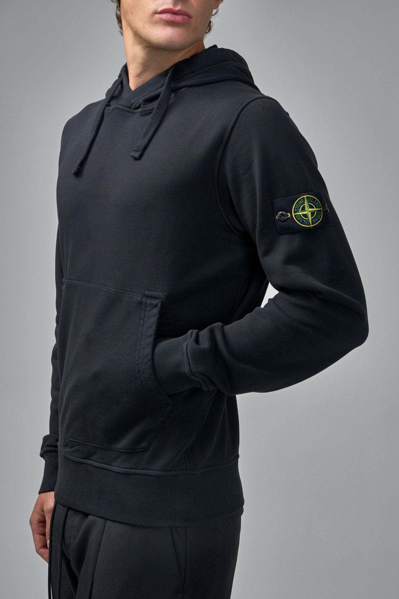 Stone Island - Regular Fit Hooded Sweatshirt With Pouch Pocket - LABELS