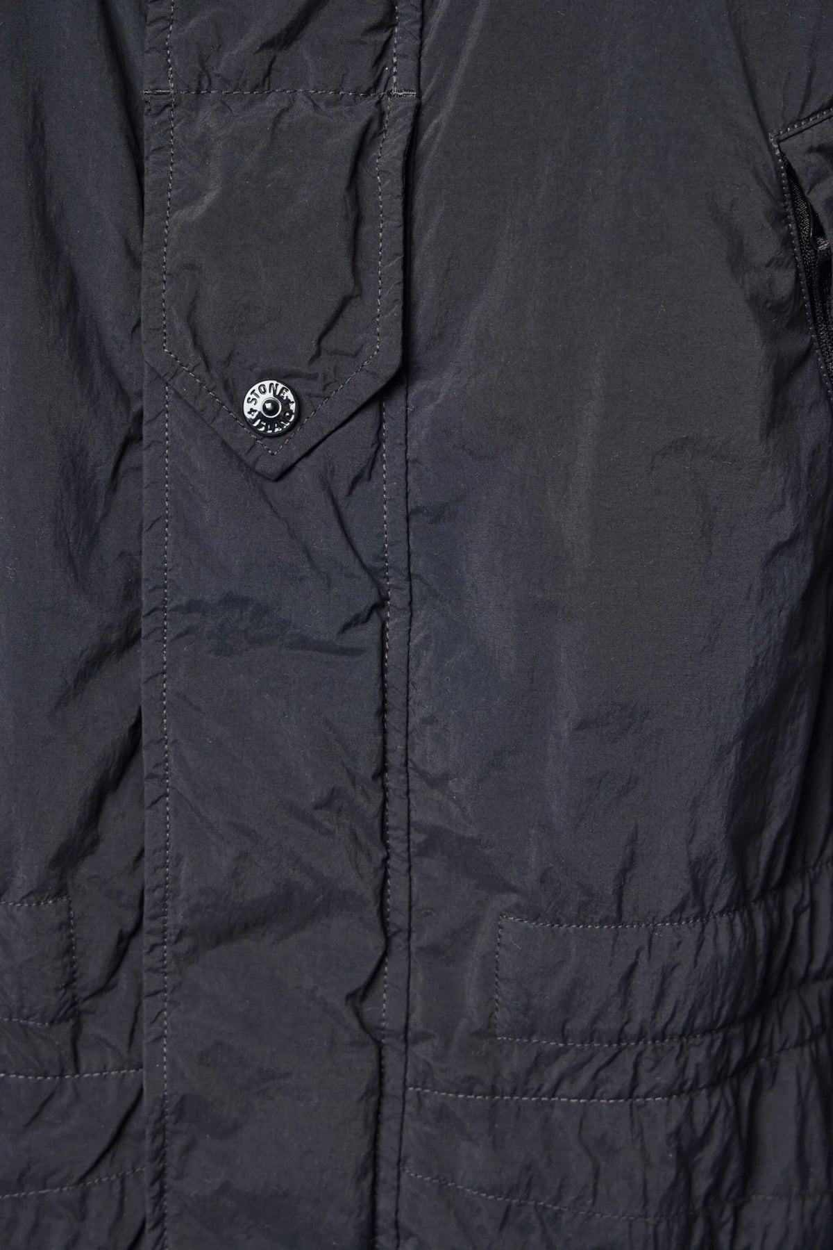 Back view of the hooded Stone Island parka, view 7