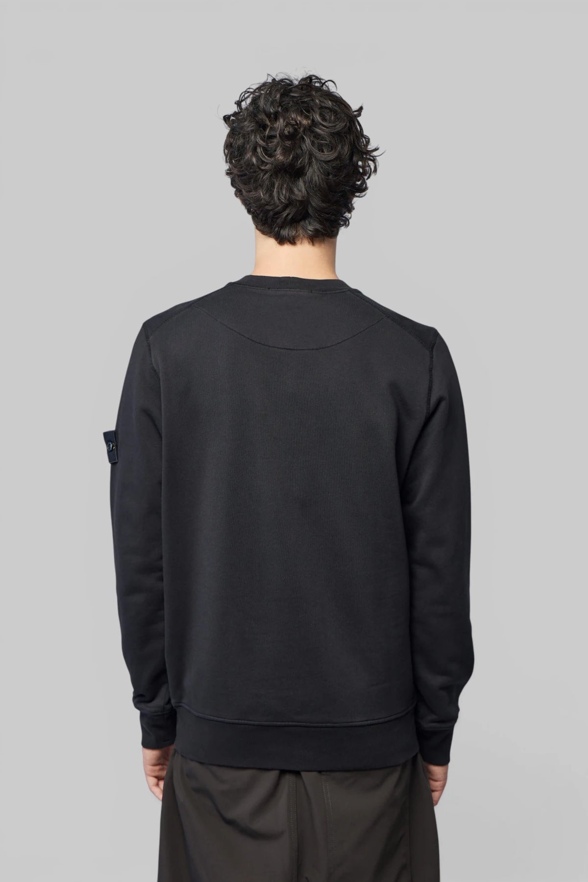 Stone Island sweatshirt back view solid color design