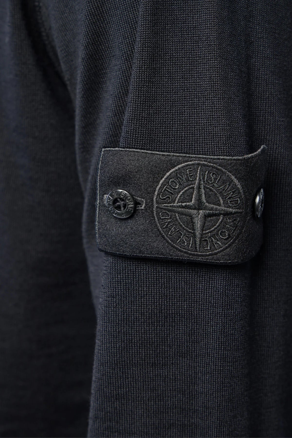 Stone Island sweater fabric texture and knit detail