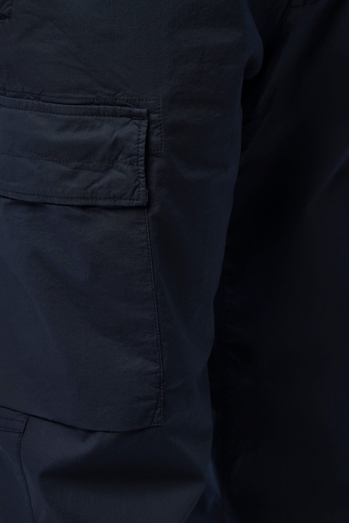Back view of Stone Island cargo pants with elasticated waistband