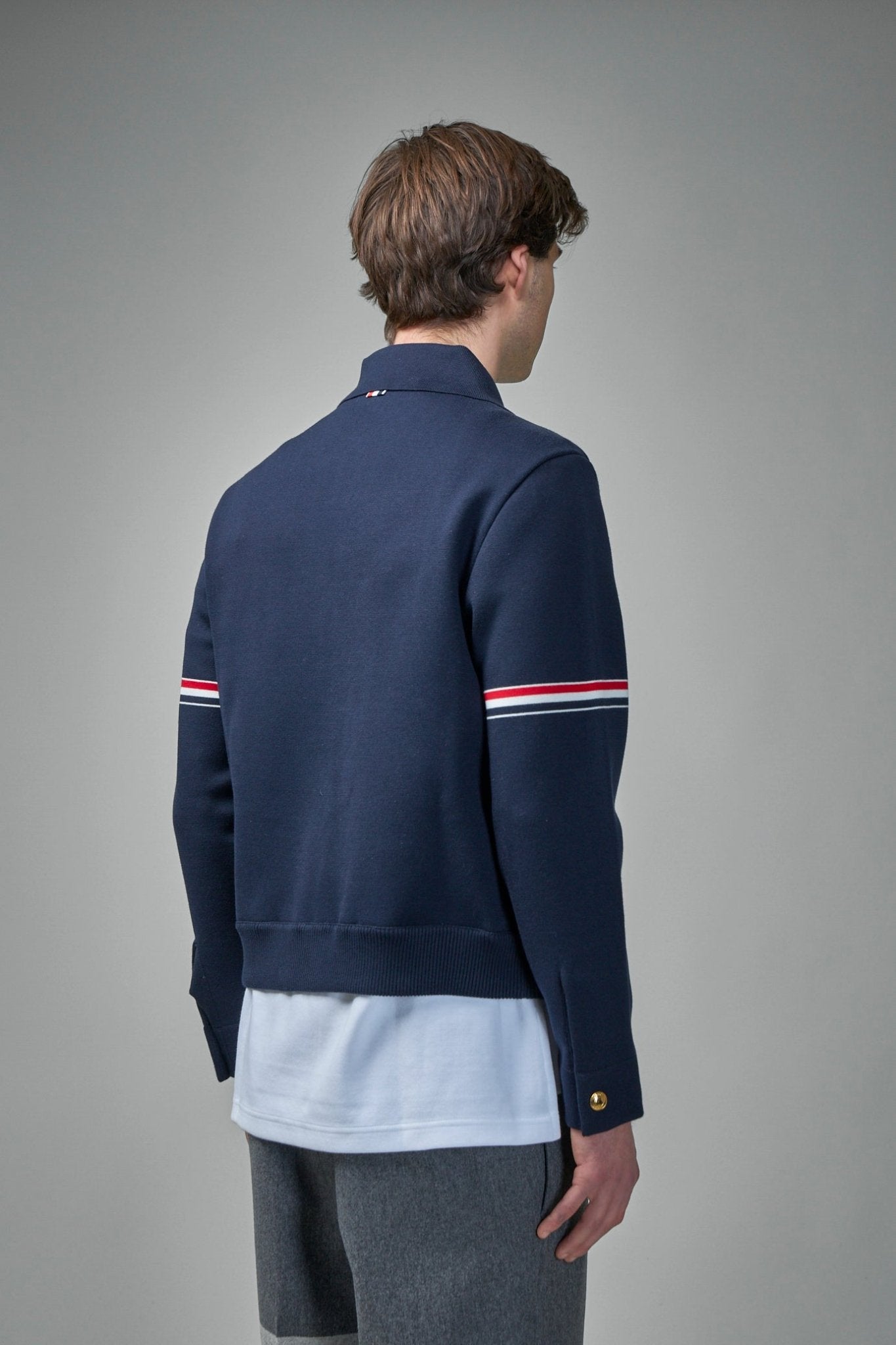 Thom Browne - Jersey Stitch Loop Back Bonded Zip Up Jacket - LABELS