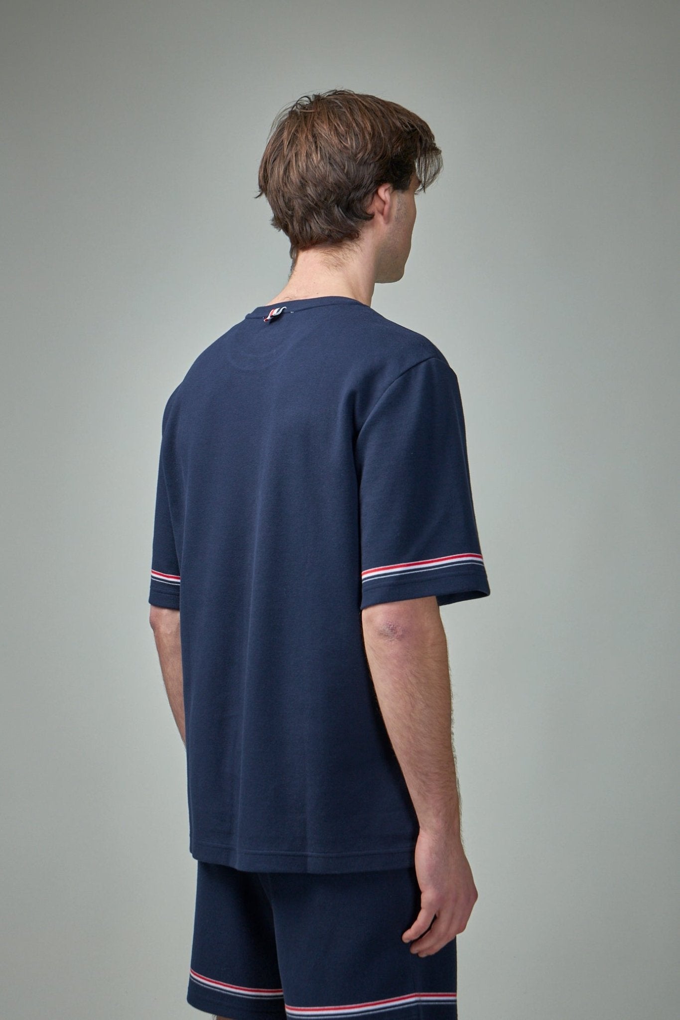 Thom Browne - Rugby Fit Short Sleeve Tee In Cotton Interlock - LABELS