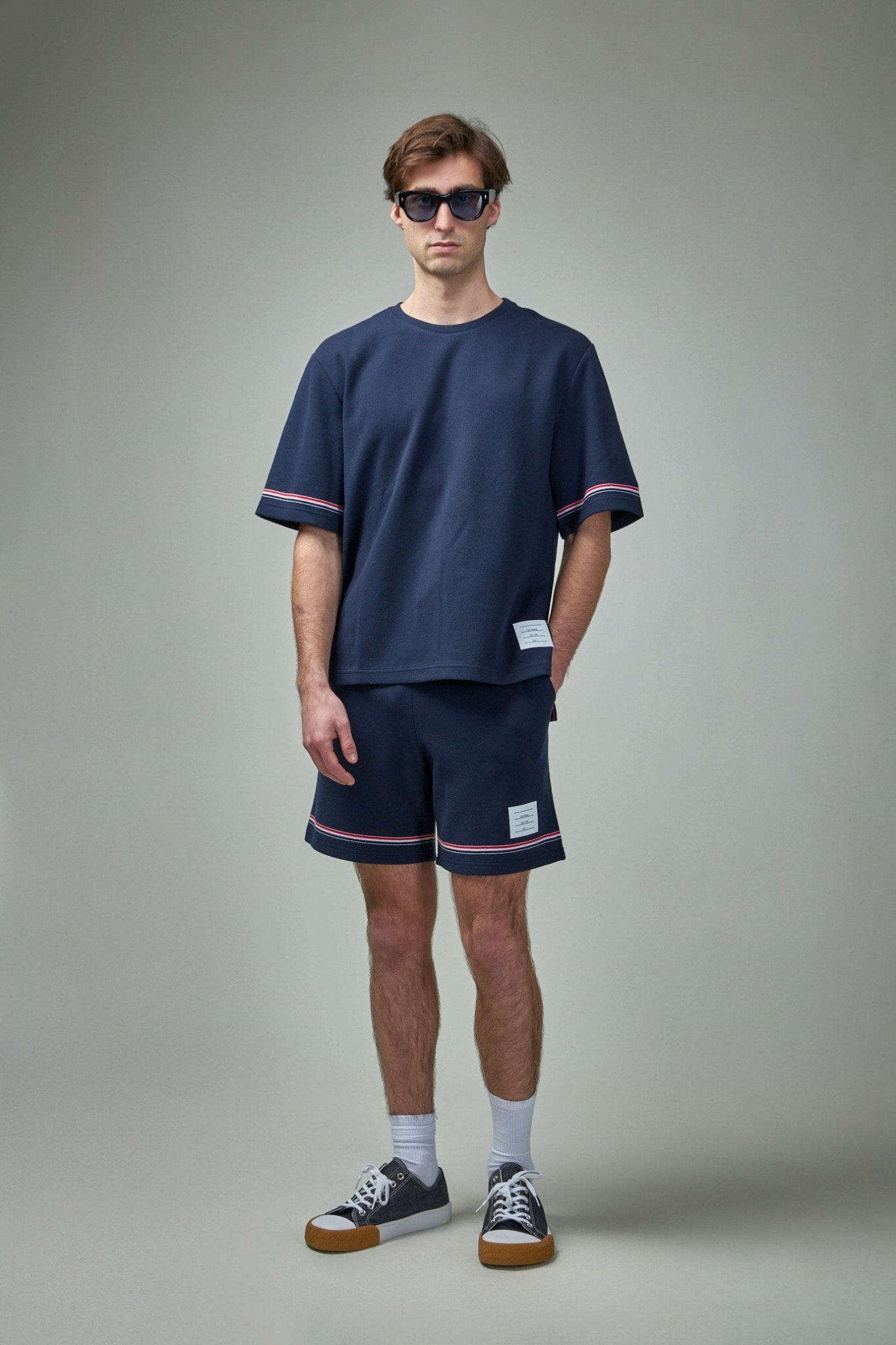 Thom Browne - Rugby Fit Short Sleeve Tee In Cotton Interlock - LABELS