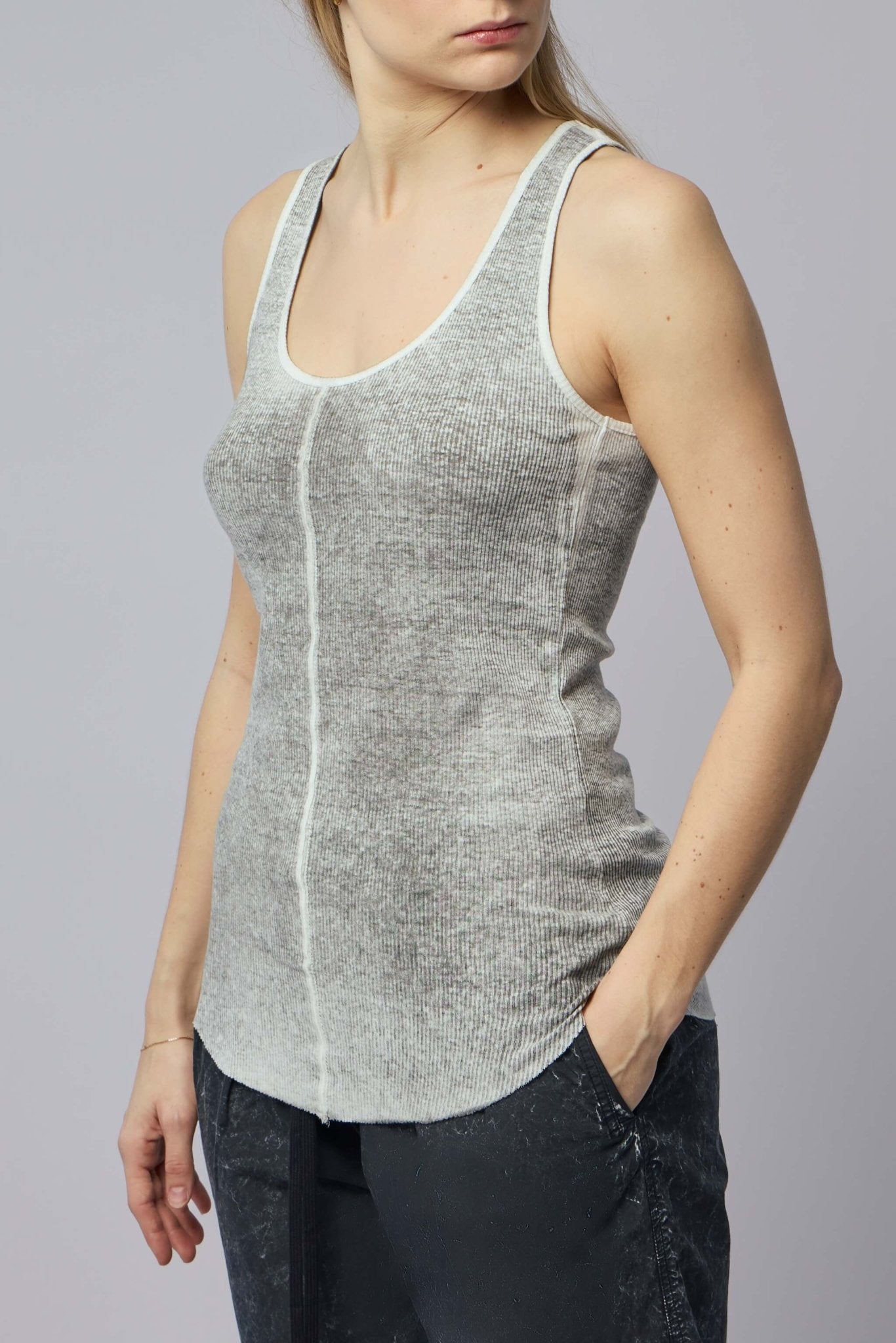 Thom Krom Tank Tops - Ribbed Cotton Linen Blend – LABELS