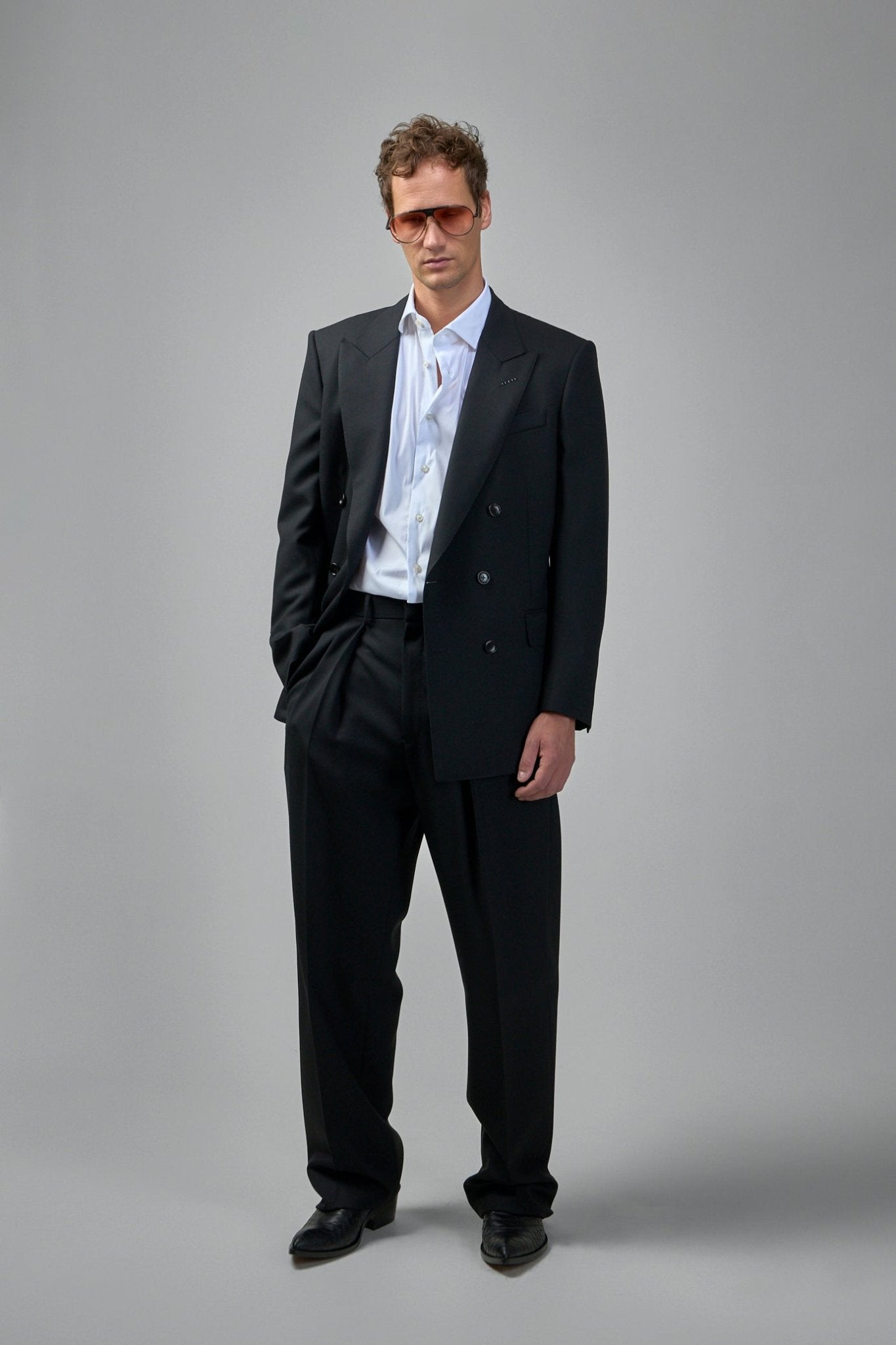TOM FORD - Broken Twill Double Pleat Pant - LABELS