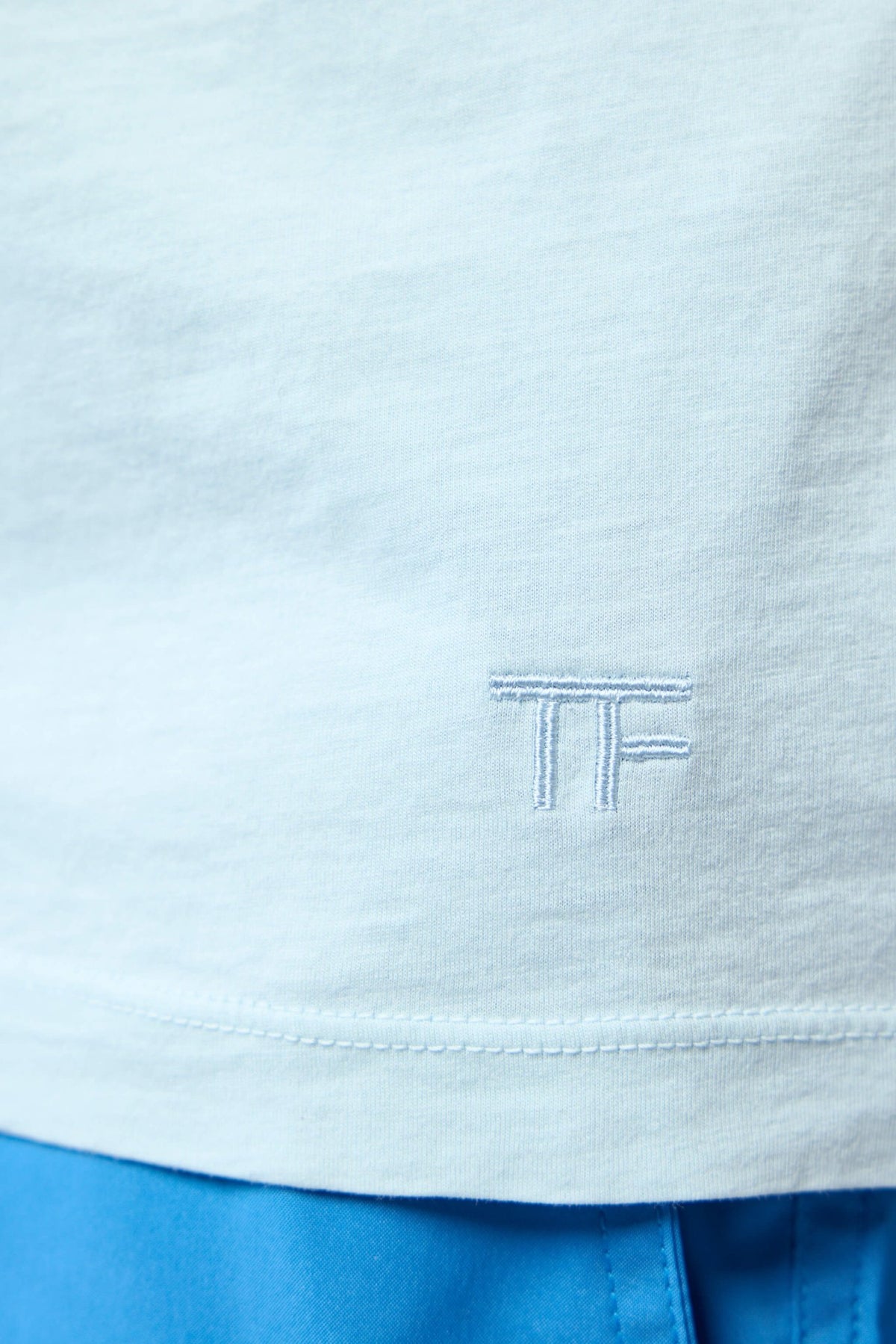Premium cotton silk blend t-shirt fabric texture close-up