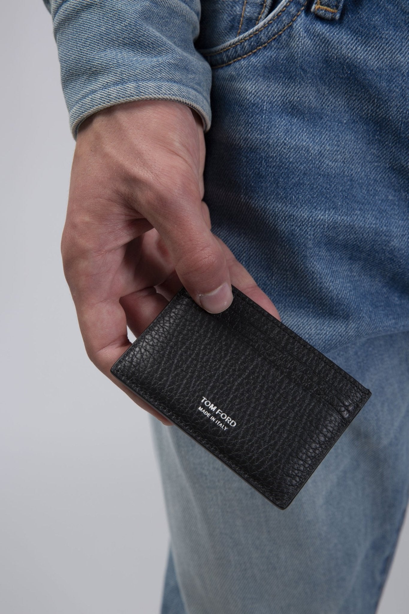 TOM FORD - Elongated T Line Classic Card Holder - LABELS