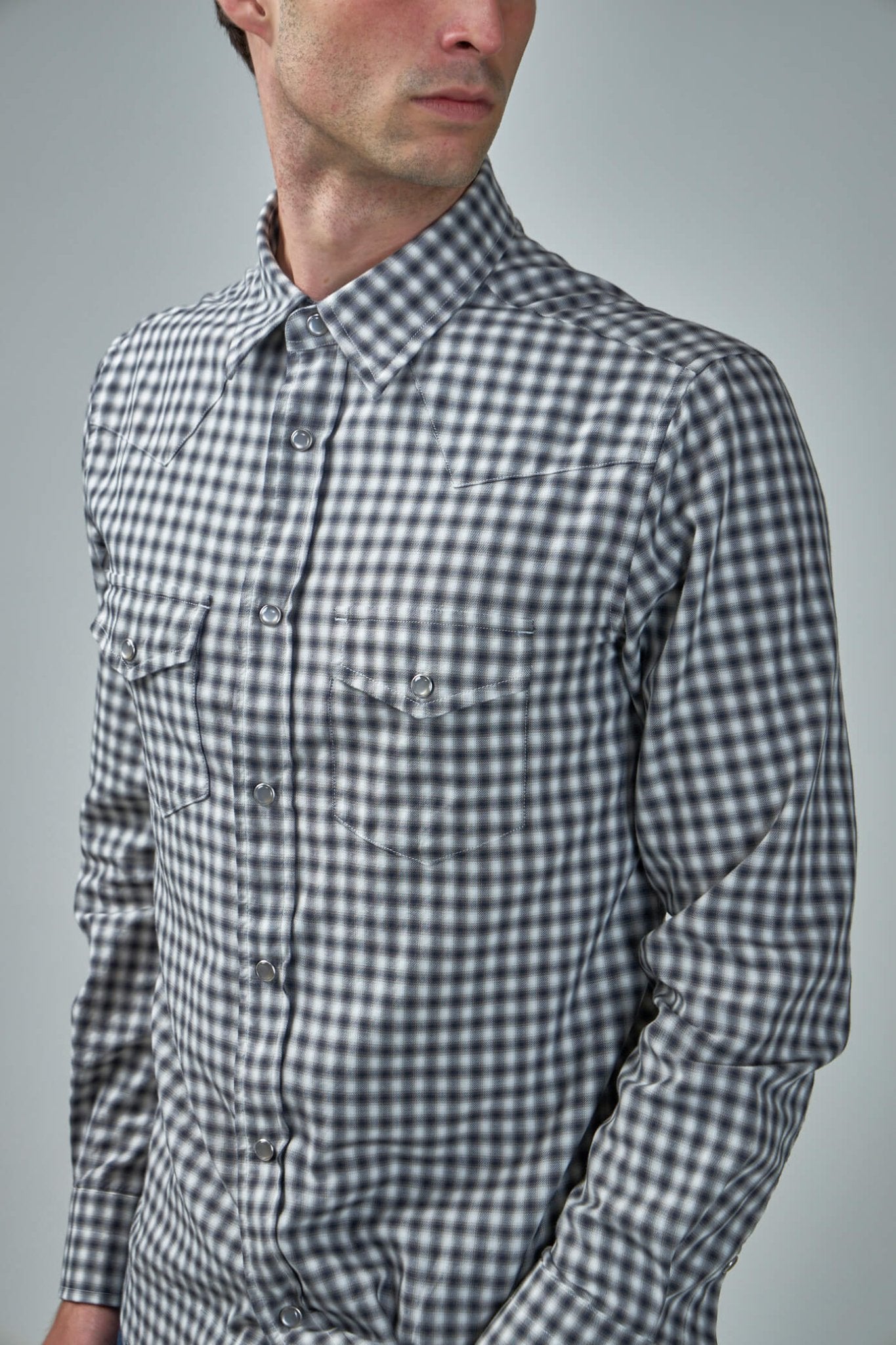 TOM FORD - Gingham Degrade Western Shirt - LABELS