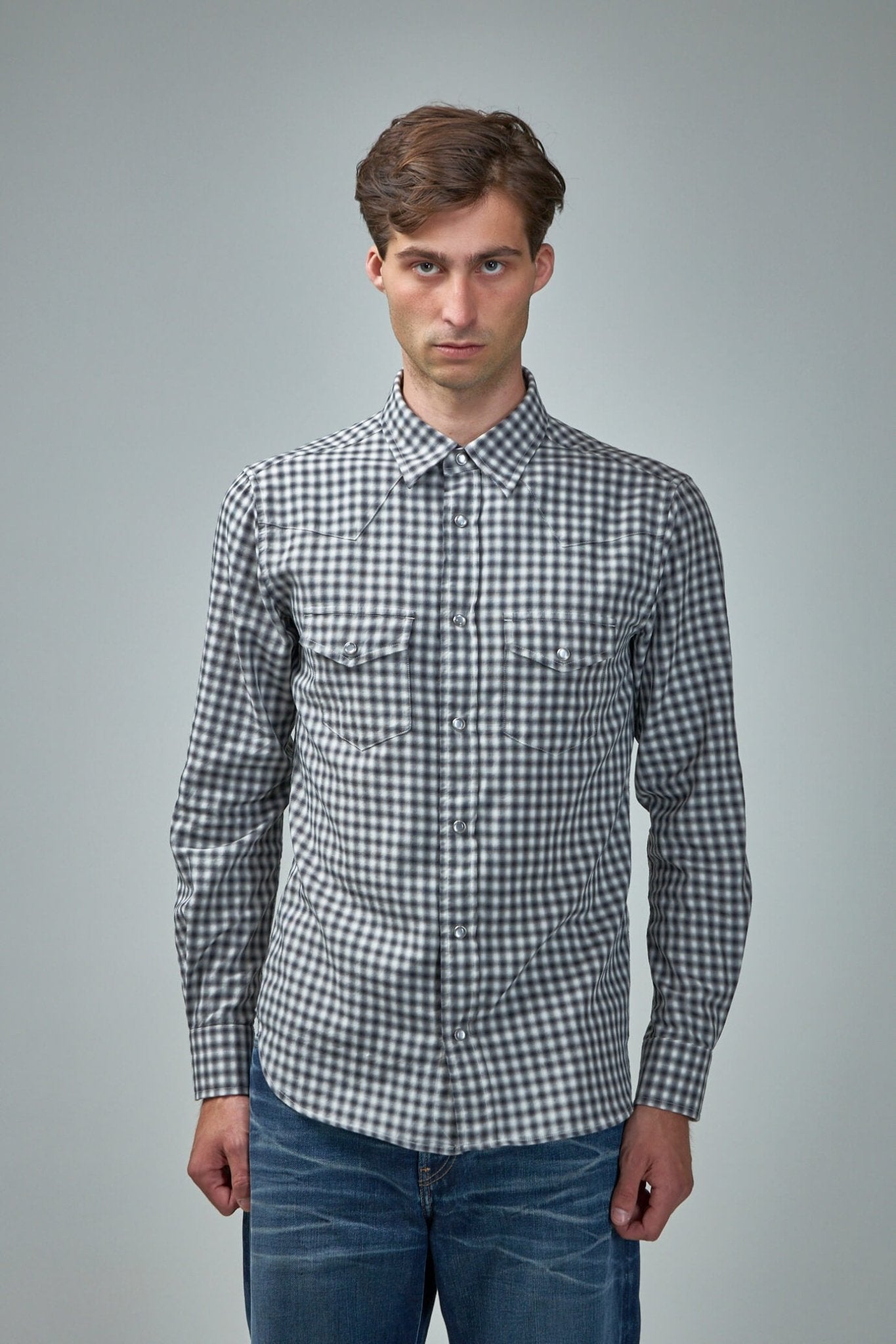 TOM FORD - Gingham Degrade Western Shirt - LABELS