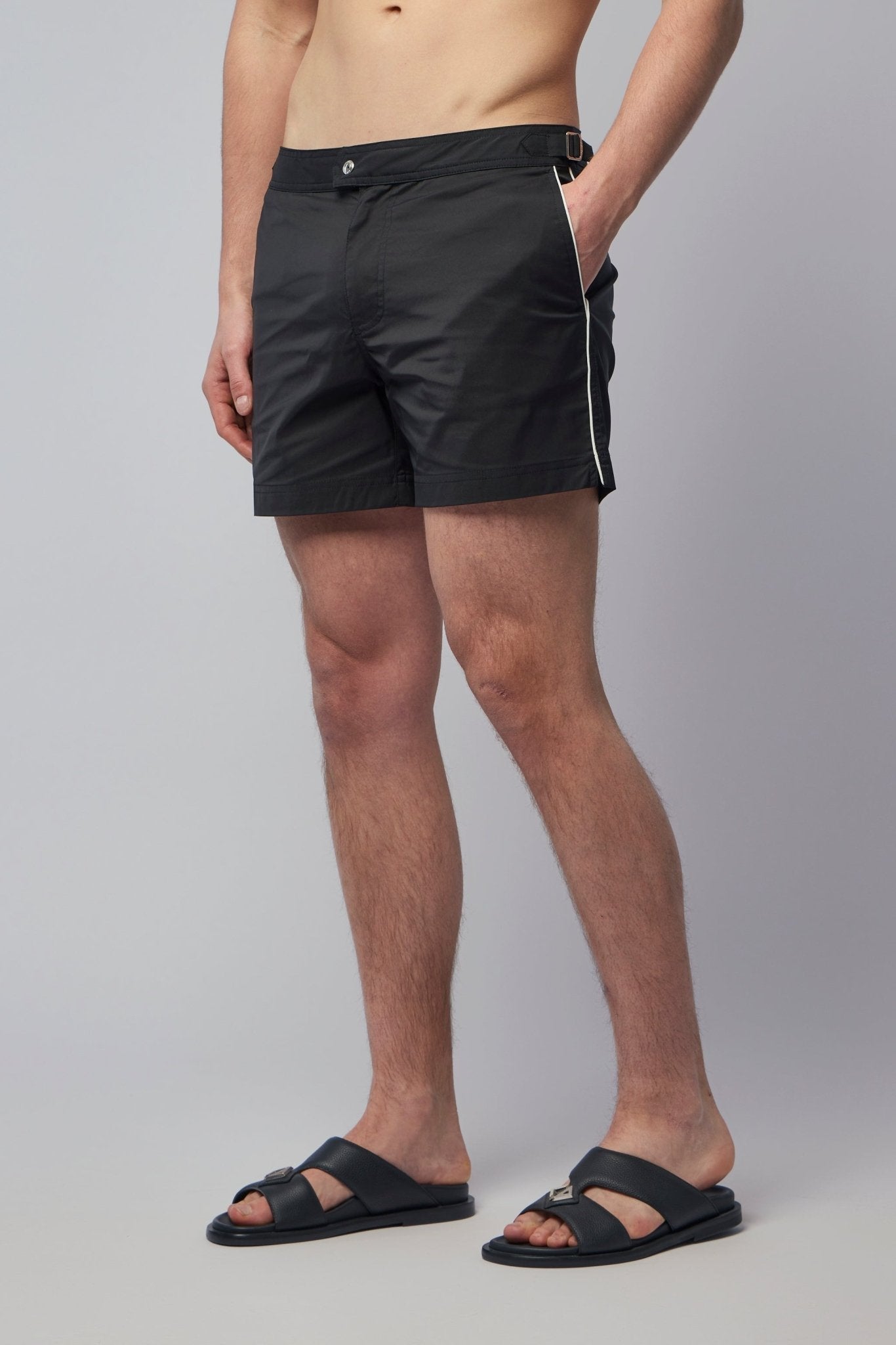 TOM FORD - Micro Compact Poplin Swim Short With Piping - LABELS