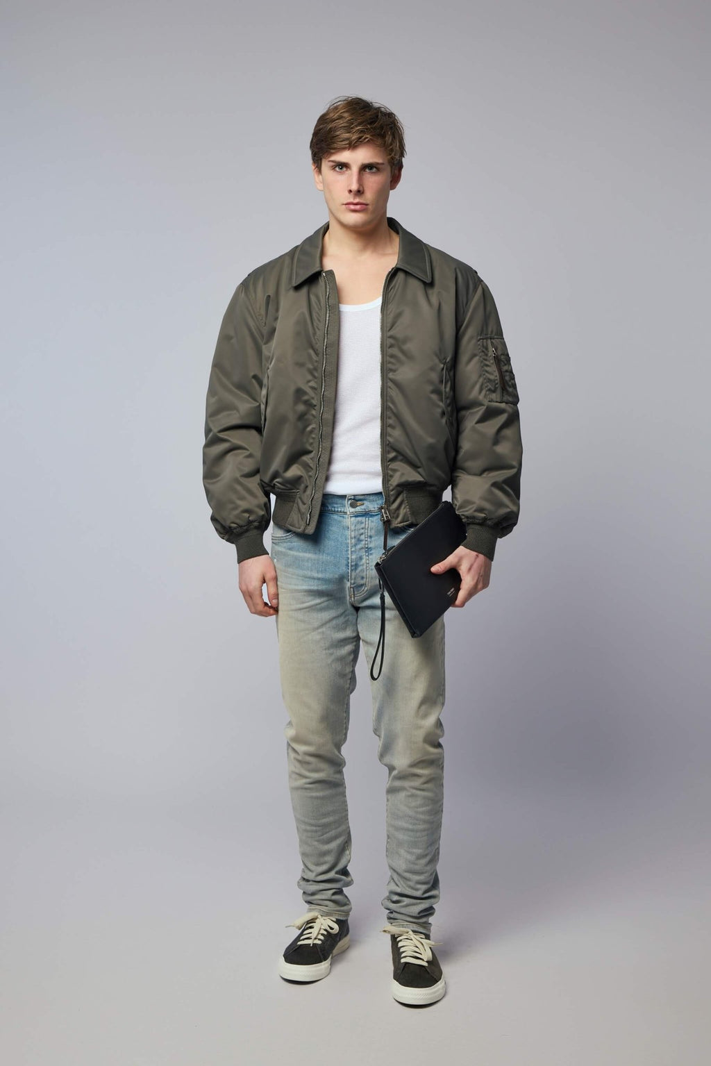 TOM FORD - Satin Nylon Glass Coating WR Flight Bomber - LABELS