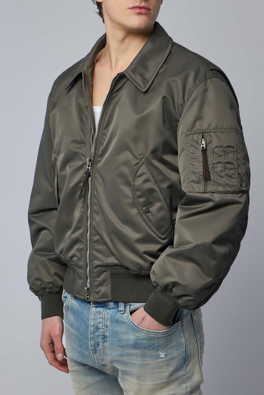TOM FORD - Satin Nylon Glass Coating WR Flight Bomber - LABELS