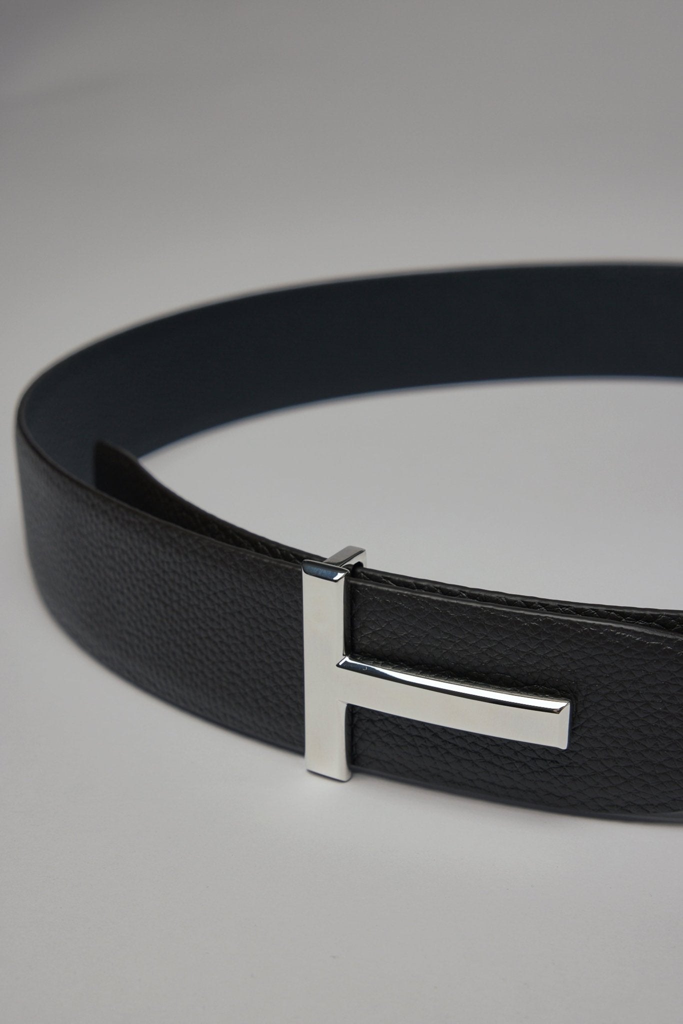 TOM FORD - Soft Grain Leather Reversible T Belt 40MM - LABELS