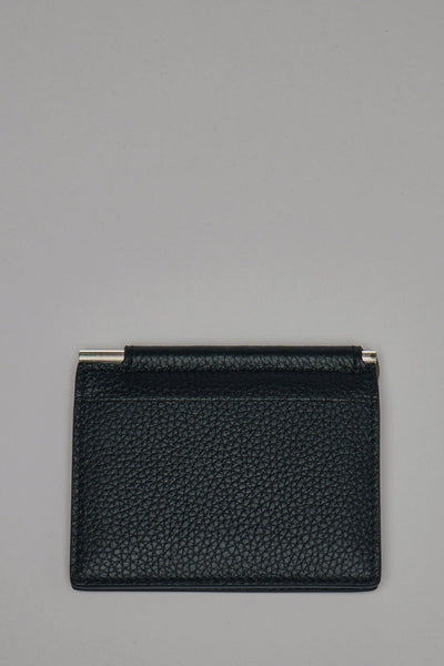 Soft Grain Leather T Line Folding Money Clip