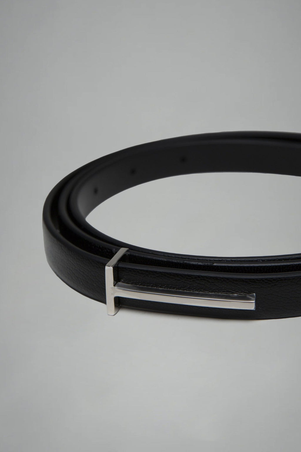 TOM FORD - Supple Grain Leather Slim T Belt 15mm - LABELS