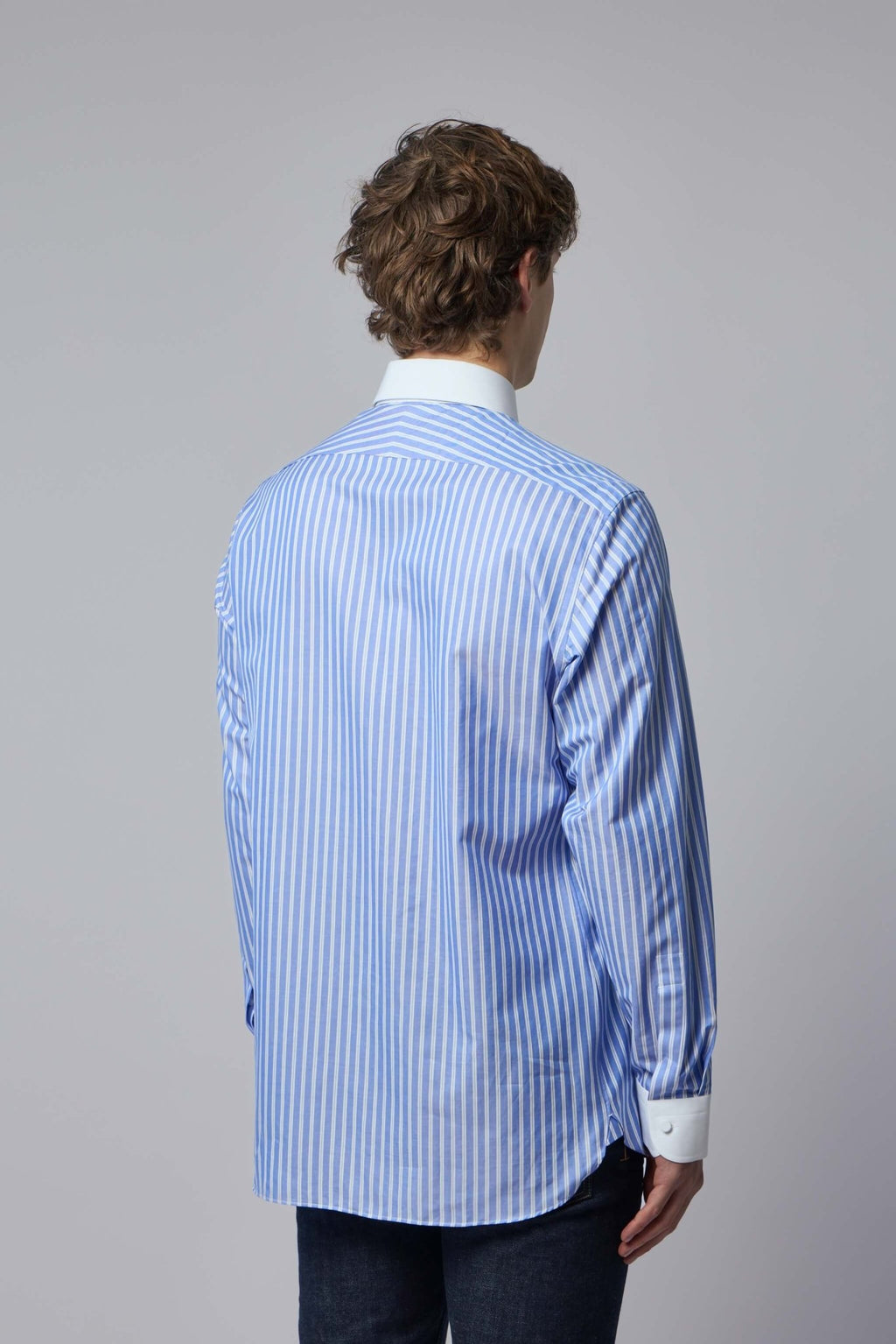 TOM FORD - Wide Stripe Contrast Classic Fit Shirt - LABELS