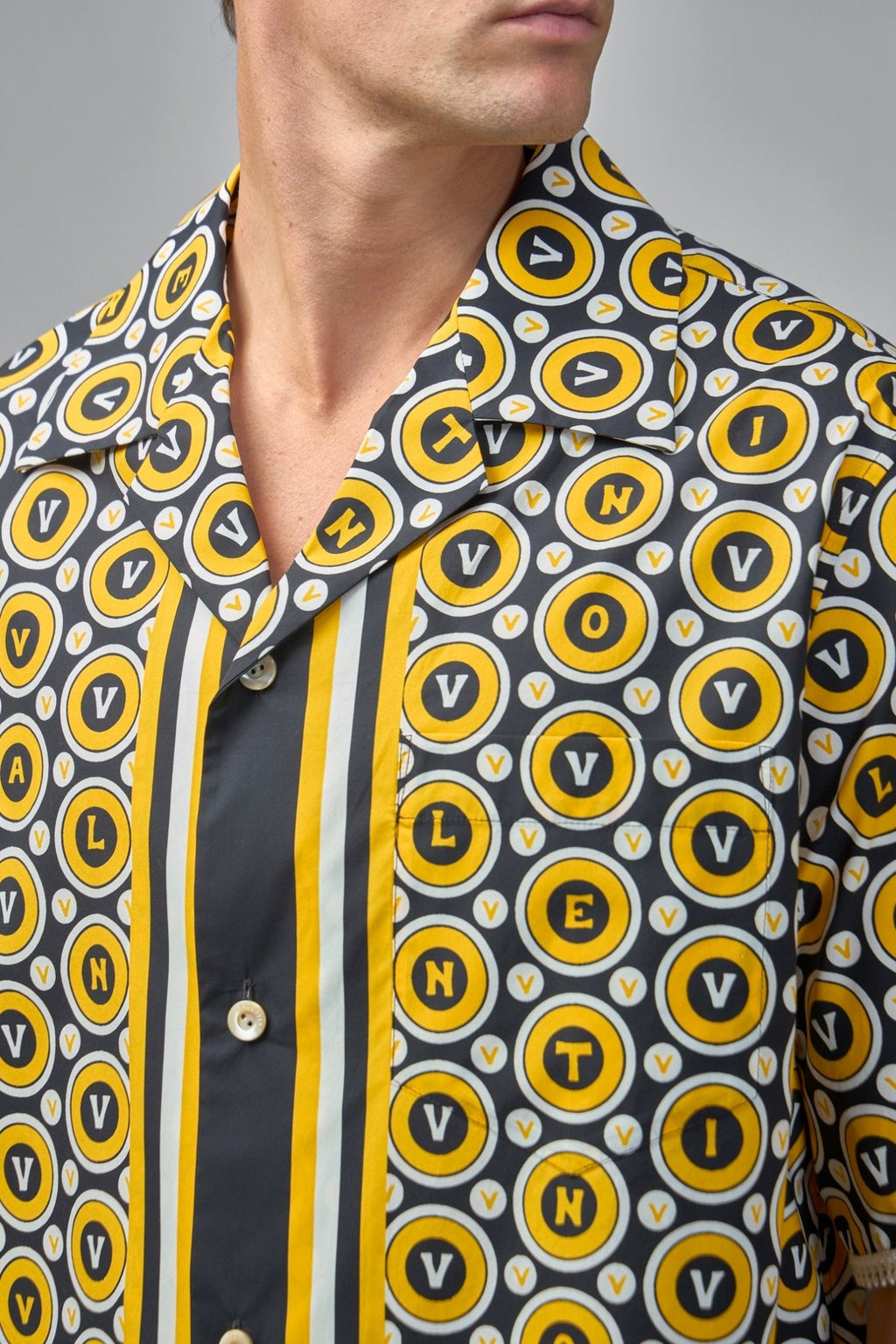 Valentino - Bowling Shirt With Bulles Royales Print - LABELS