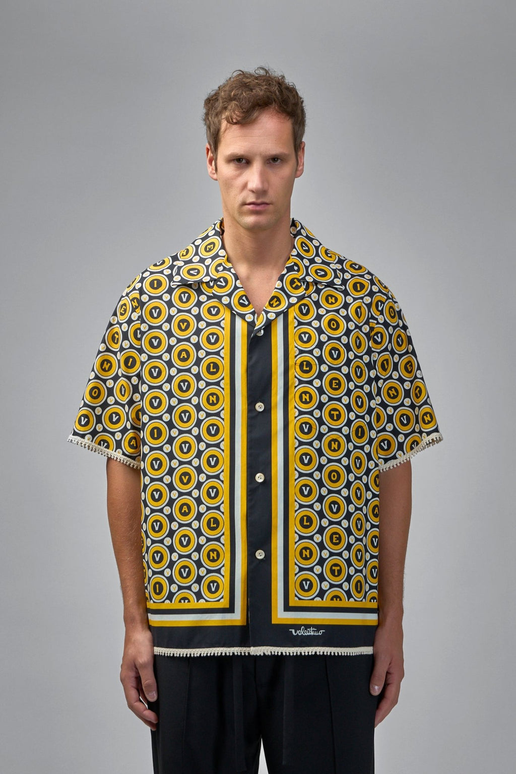 Valentino - Bowling Shirt With Bulles Royales Print - LABELS