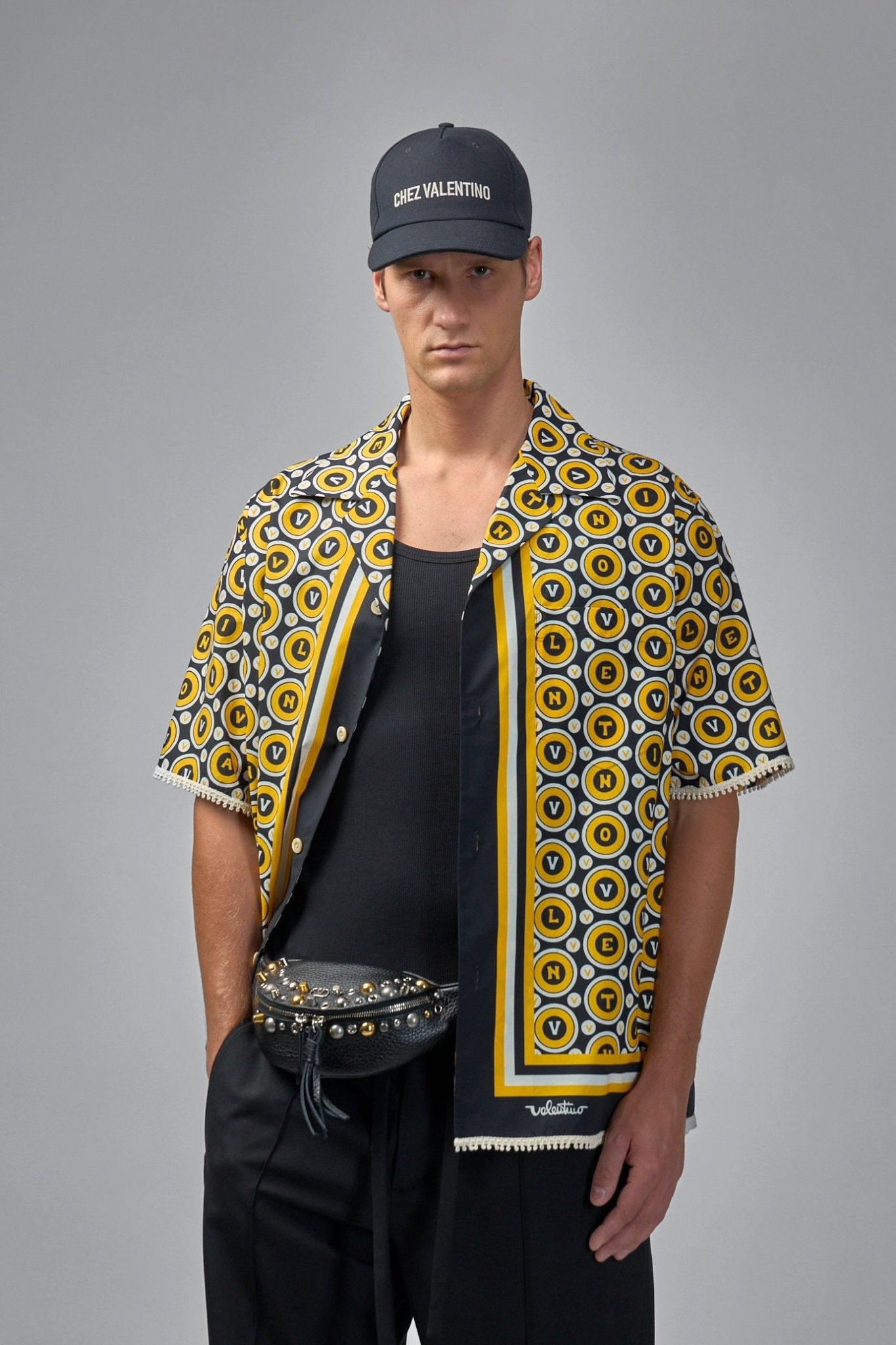 Valentino - Bowling Shirt With Bulles Royales Print - LABELS