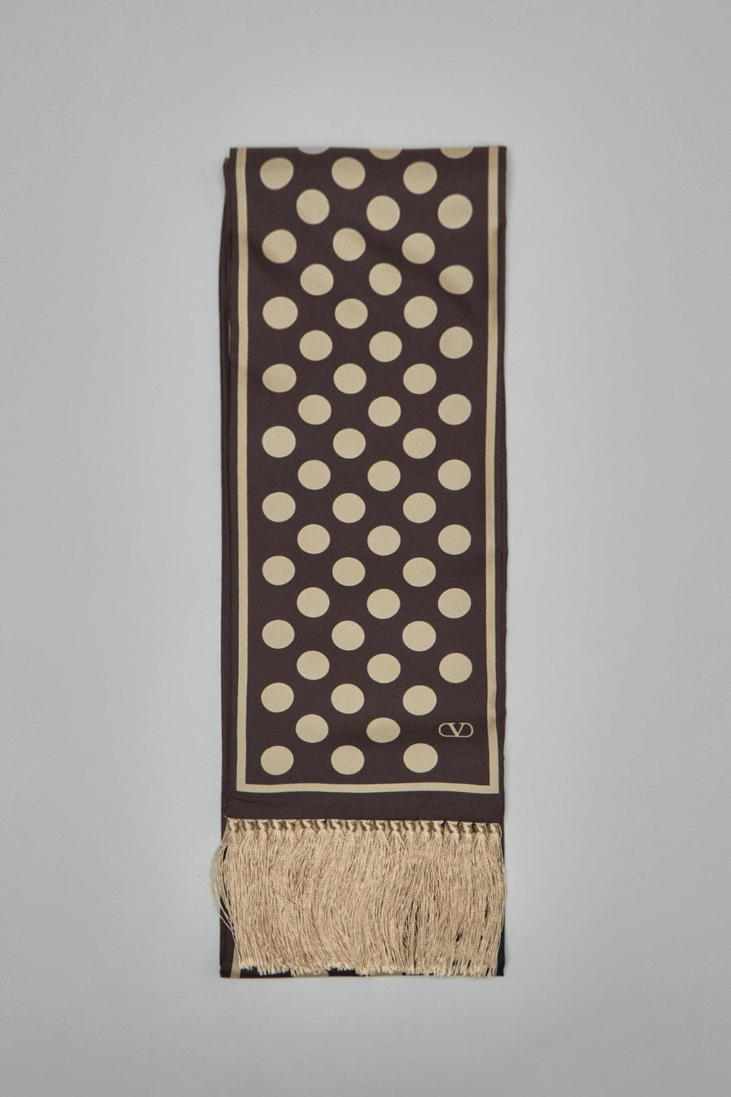 Valentino - Chamber Silk Bandeau Scarf with Fringe - LABELS