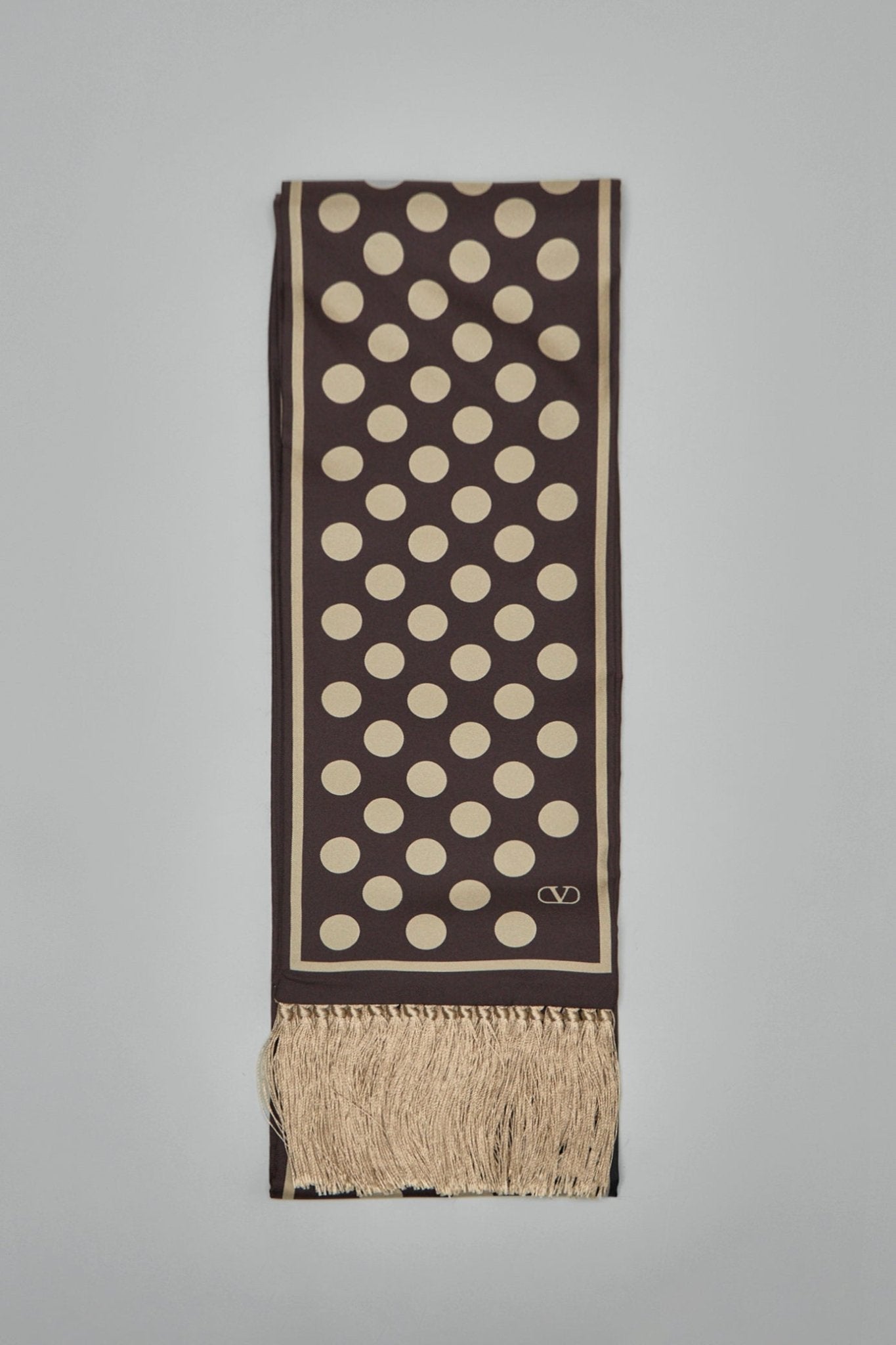 Valentino - Chamber Silk Bandeau Scarf with Fringe - LABELS