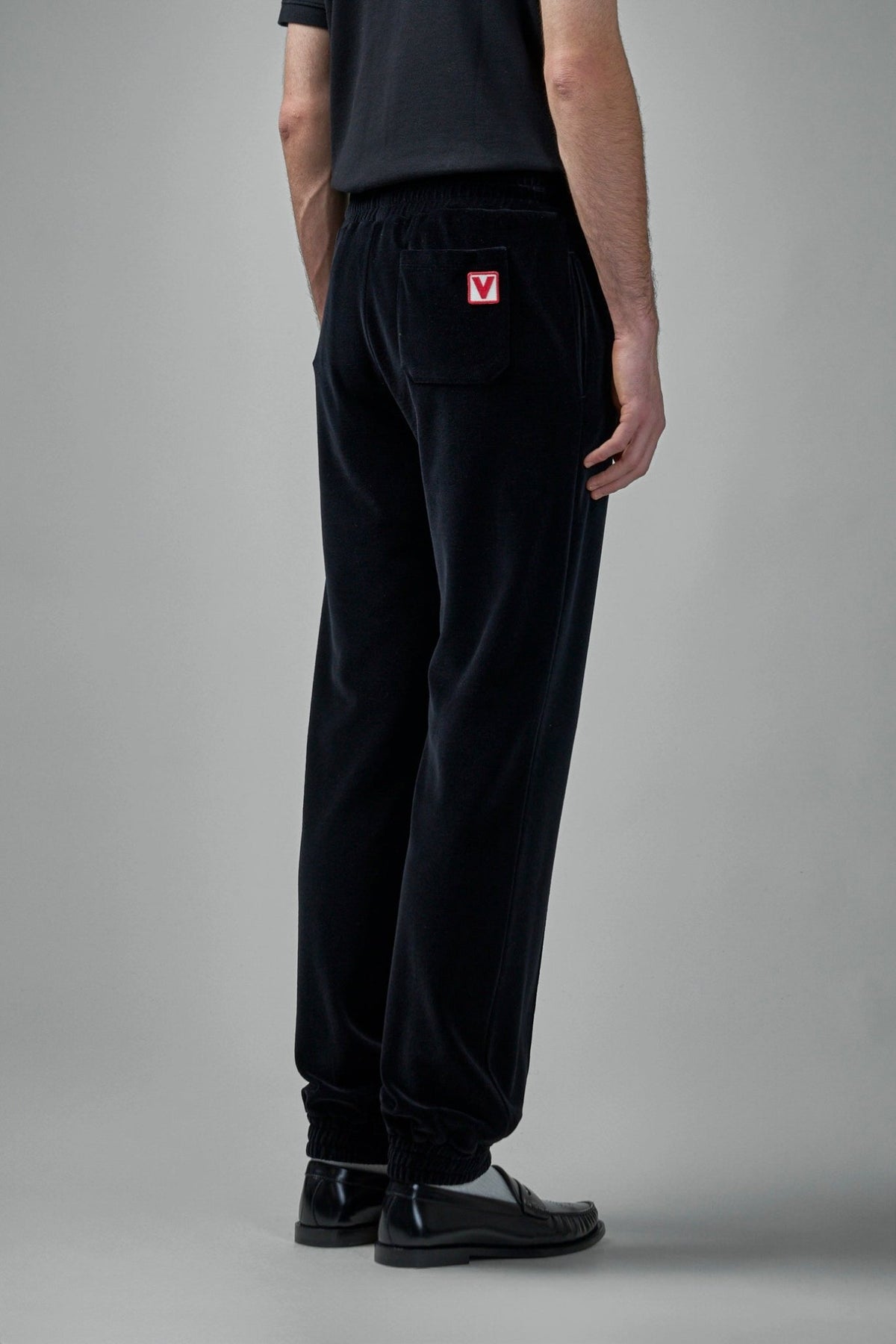Valentino - Chenille Jogging Trousers with Chez Valentino Patch - LABELS