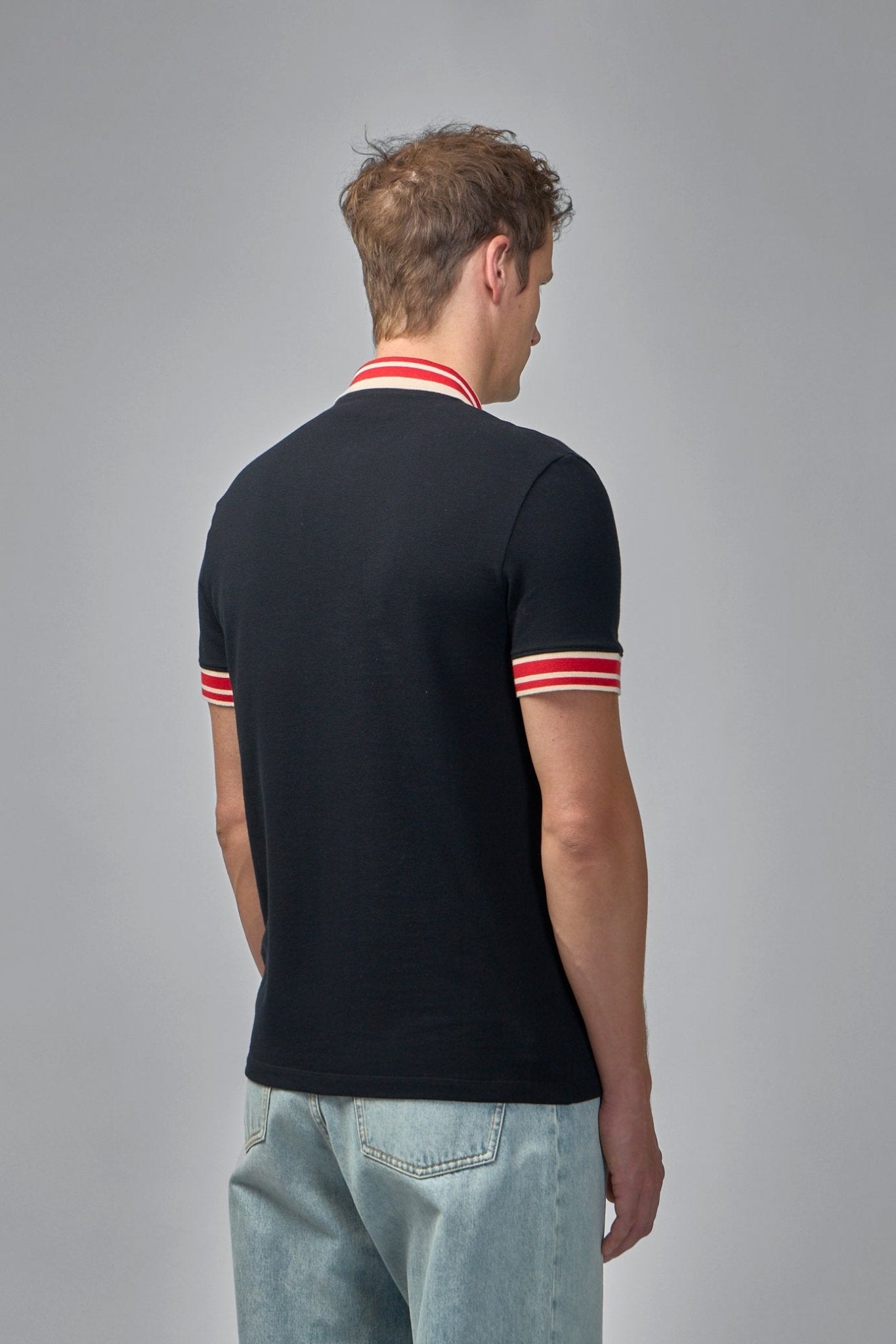 Valentino - Cotton Piqué Polo Shirt With VLogo Patch - LABELS