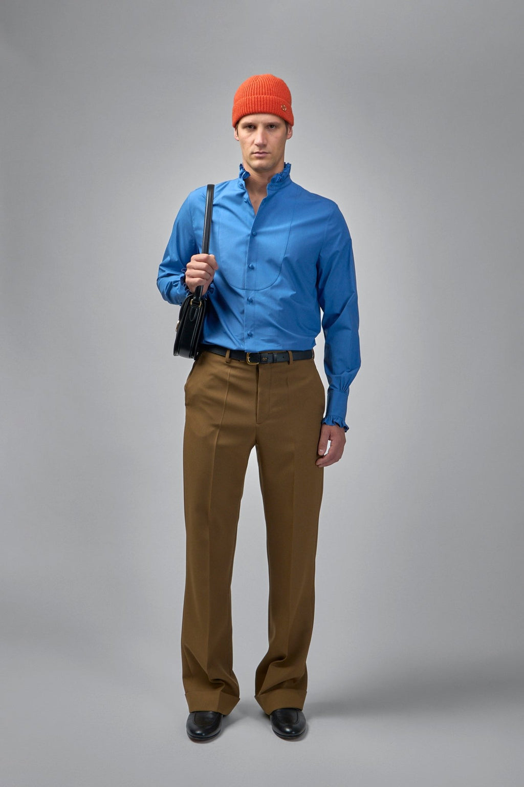 Valentino - Cotton Poplin Shirt With Plastron And Ruffles - LABELS