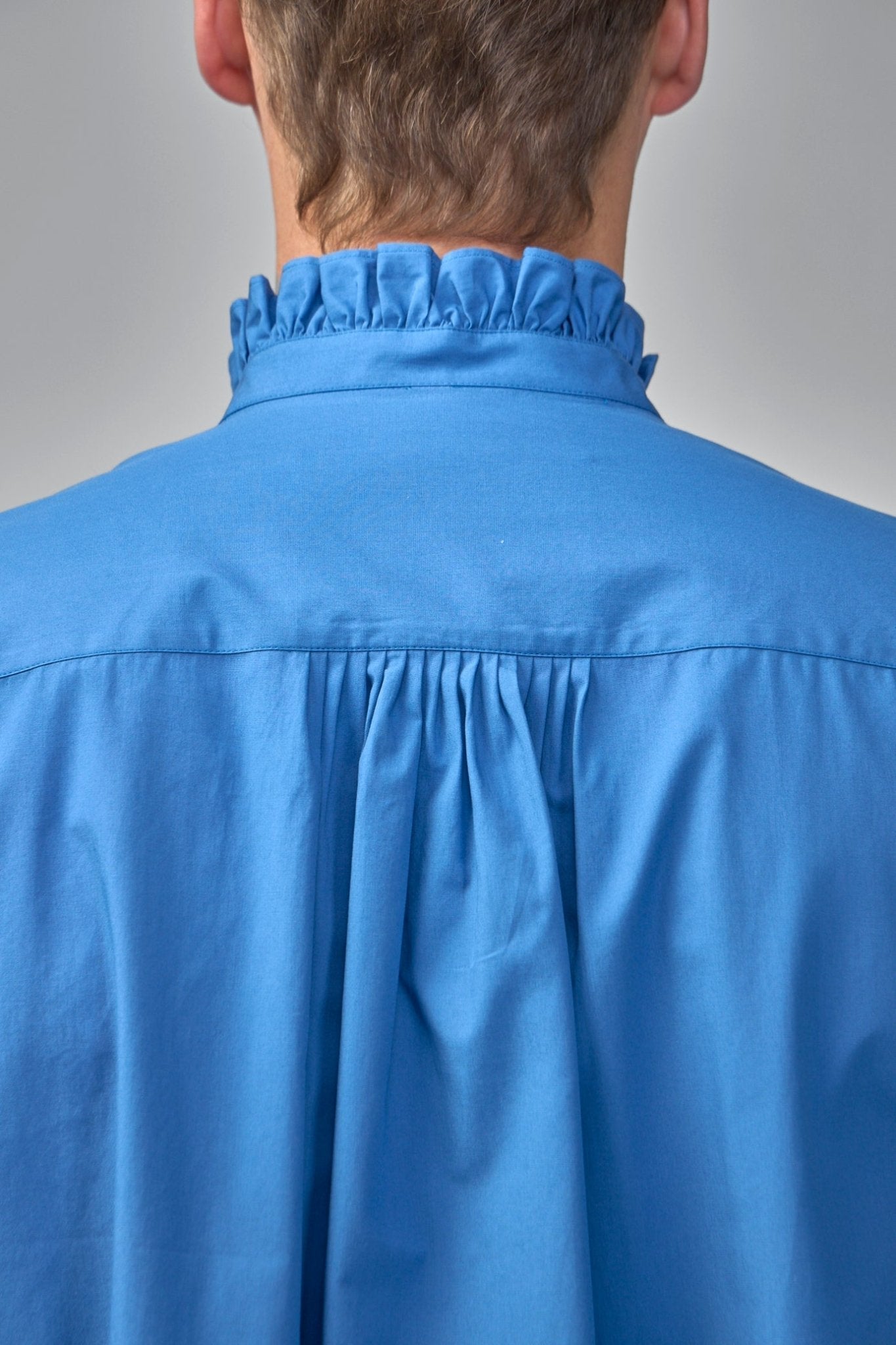 Valentino - Cotton Poplin Shirt With Plastron And Ruffles - LABELS