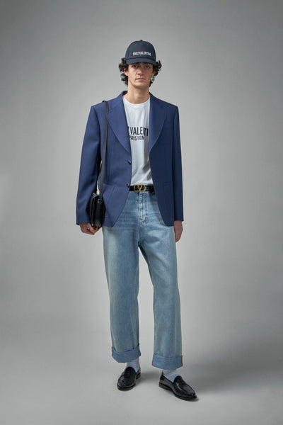 Baumwoll-T-Shirt mit Chez Valentino-Print