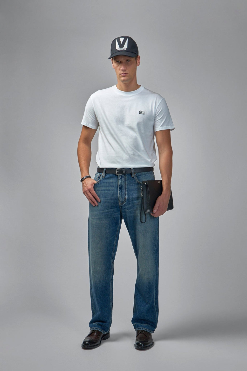 Valentino - Cotton T-shirt With Vlogo Patch - LABELS