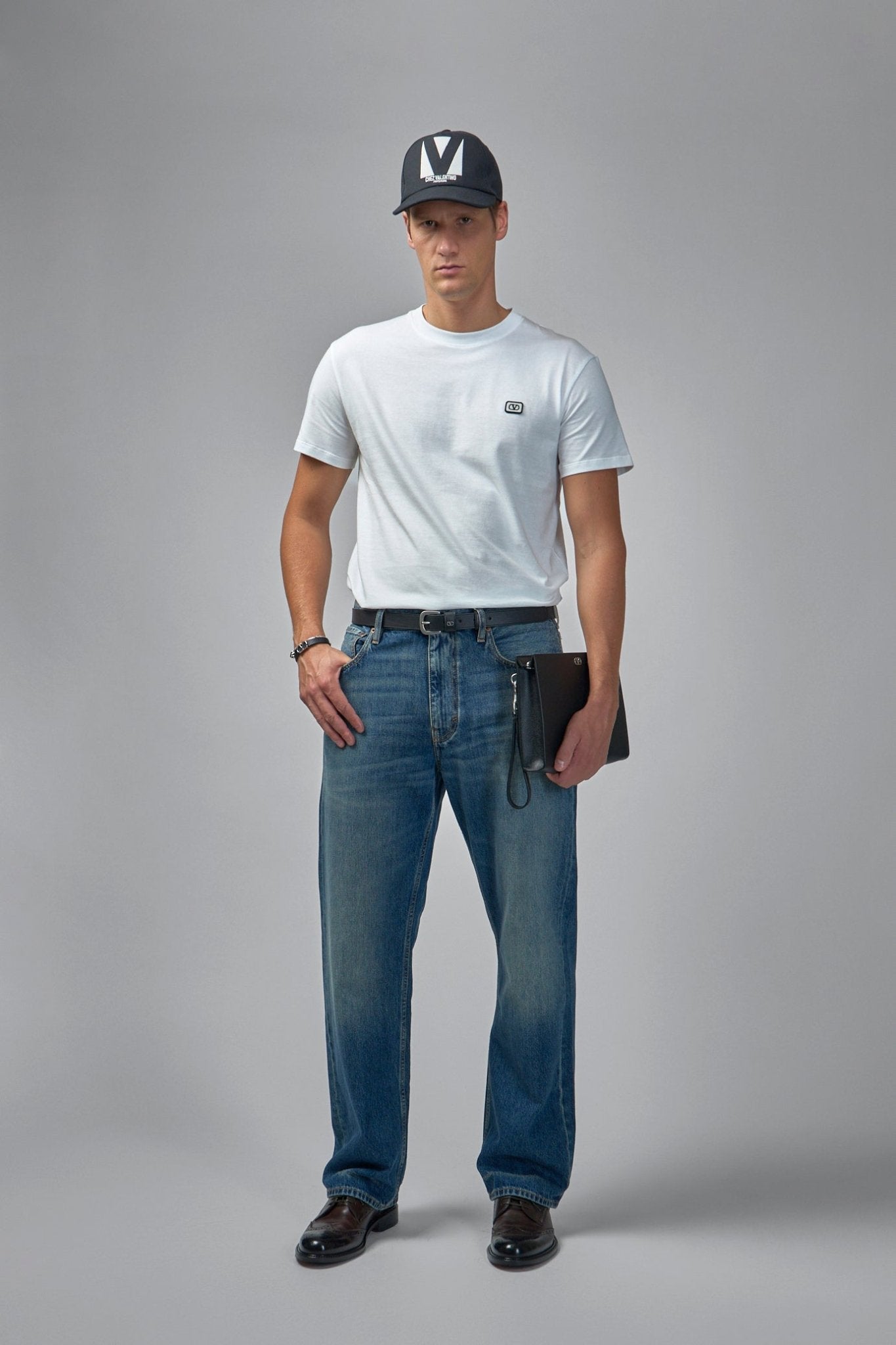 Valentino - Cotton T-shirt With Vlogo Patch - LABELS