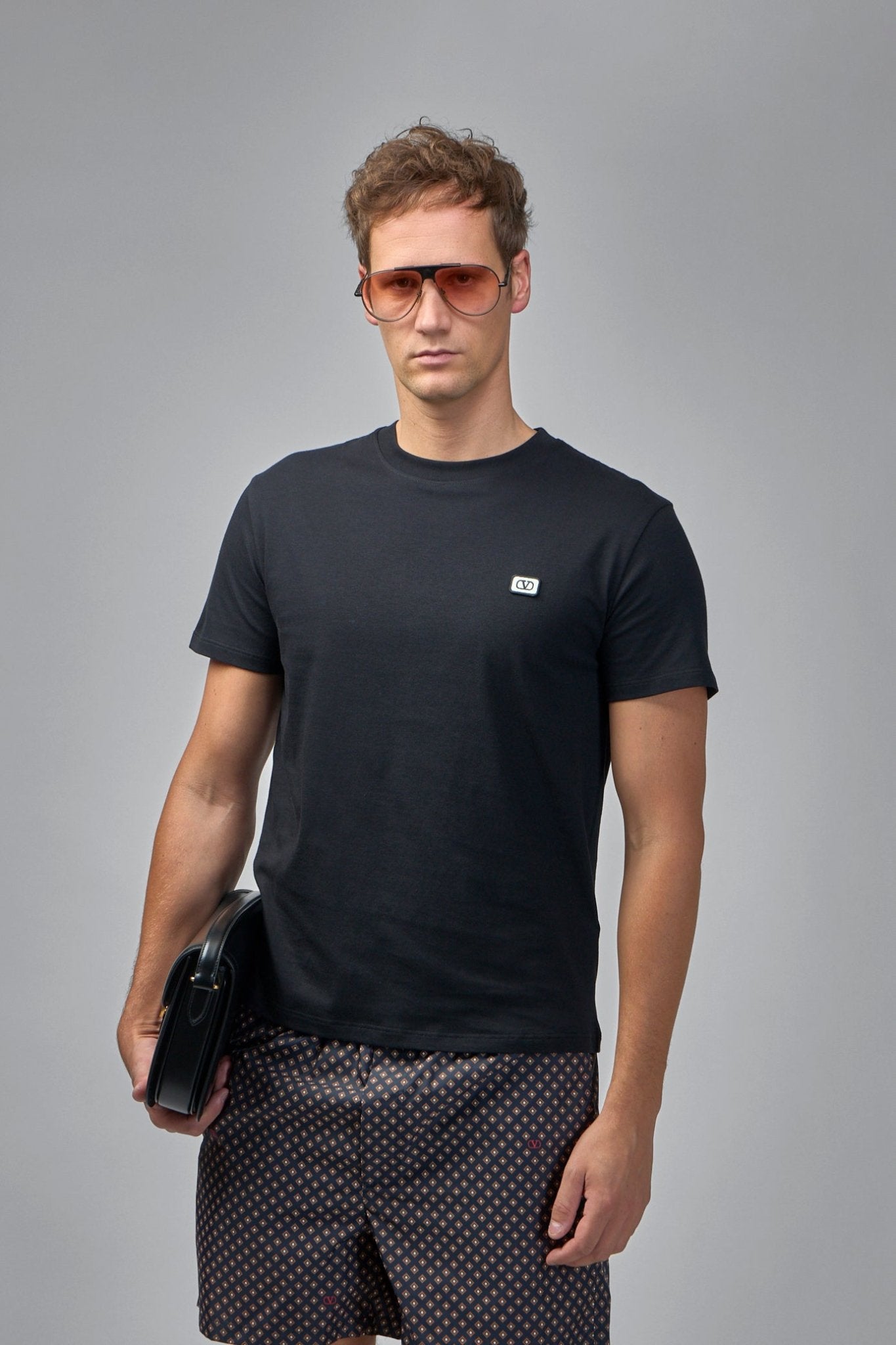 Valentino - Cotton T-shirt With Vlogo Patch - LABELS