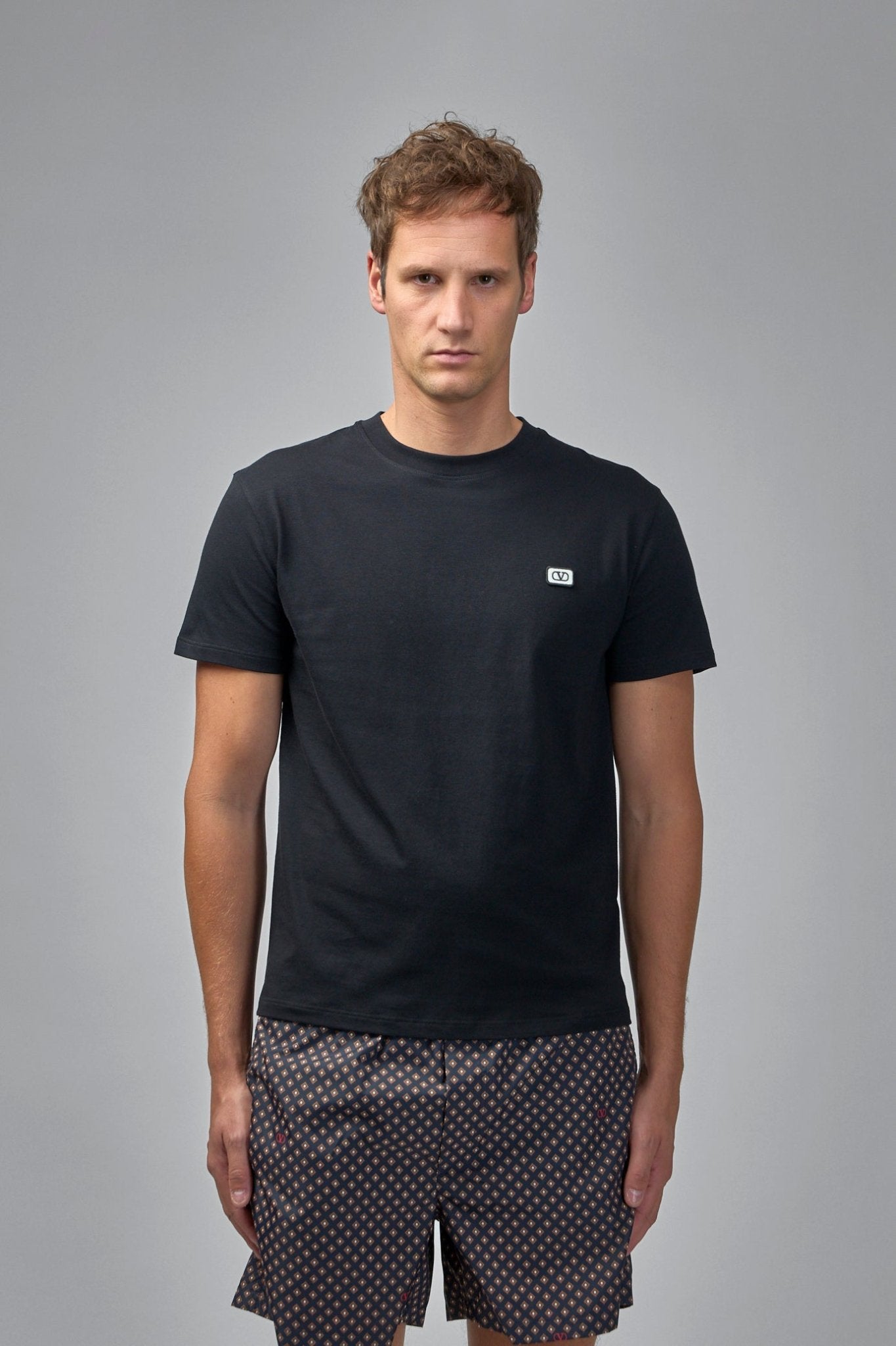 Valentino - Cotton T-shirt With Vlogo Patch - LABELS