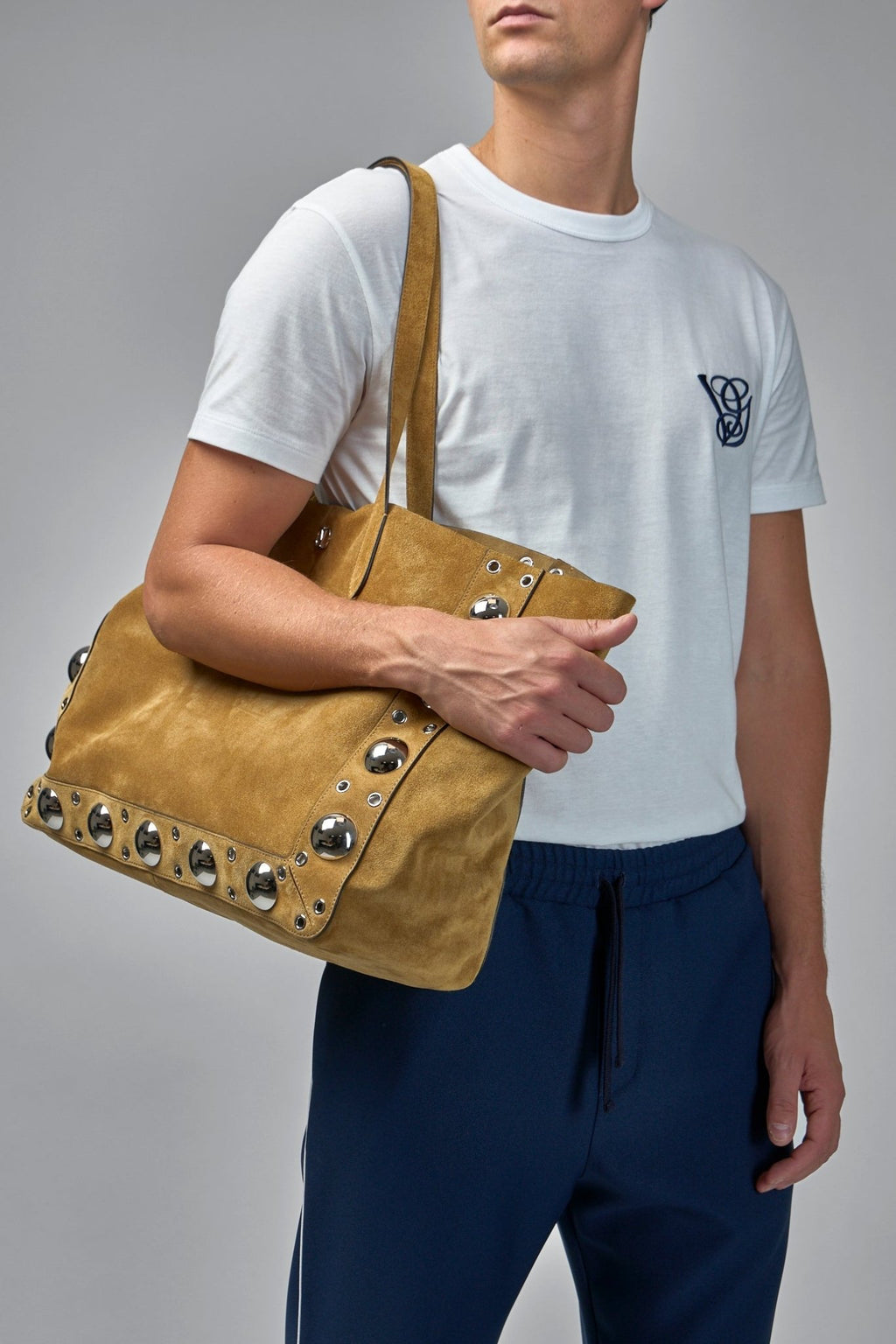 Valentino - Large Tote Frame Suede - LABELS