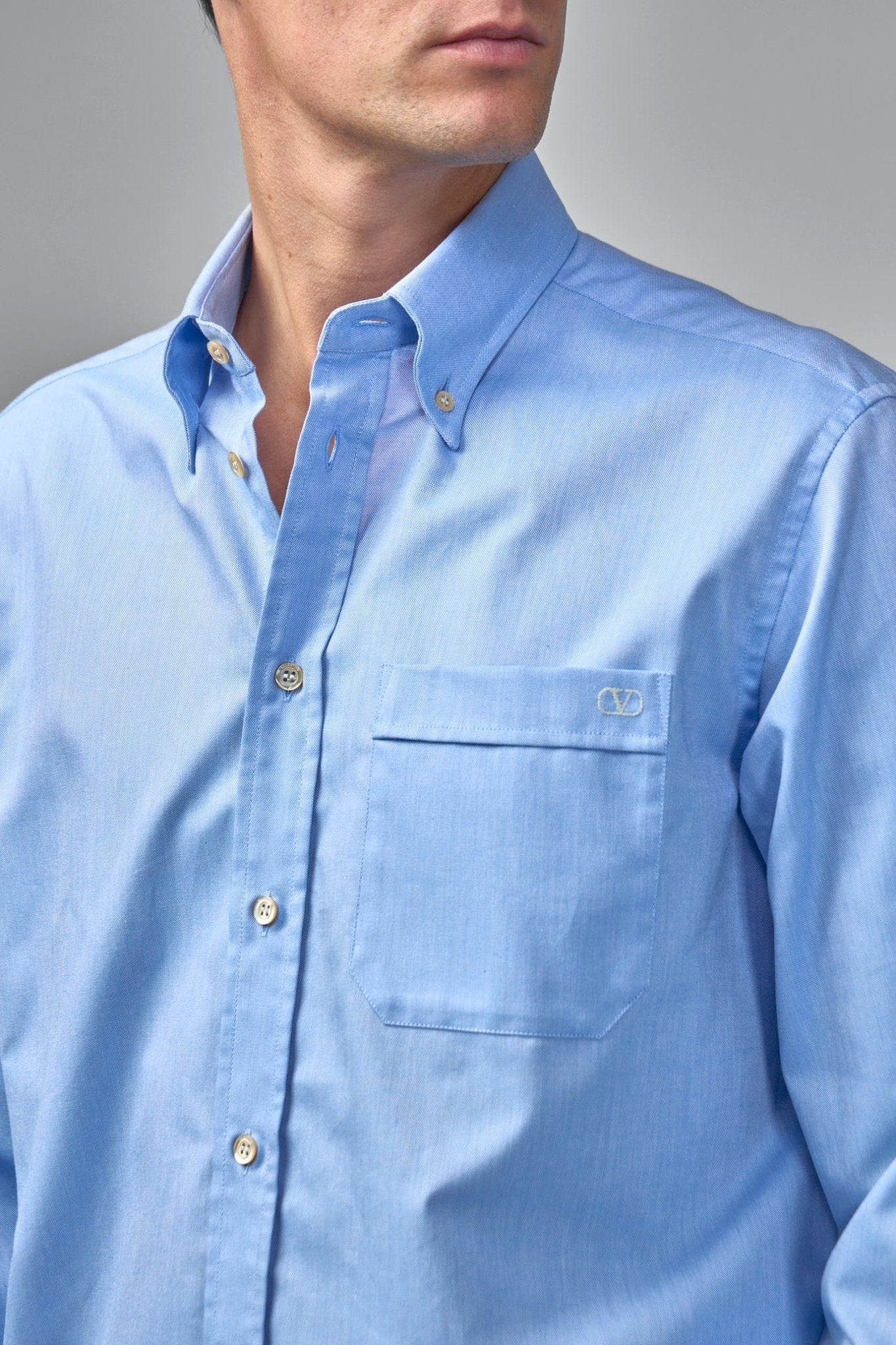 Valentino - Long Sleeve VLogo Signature Shirt - LABELS