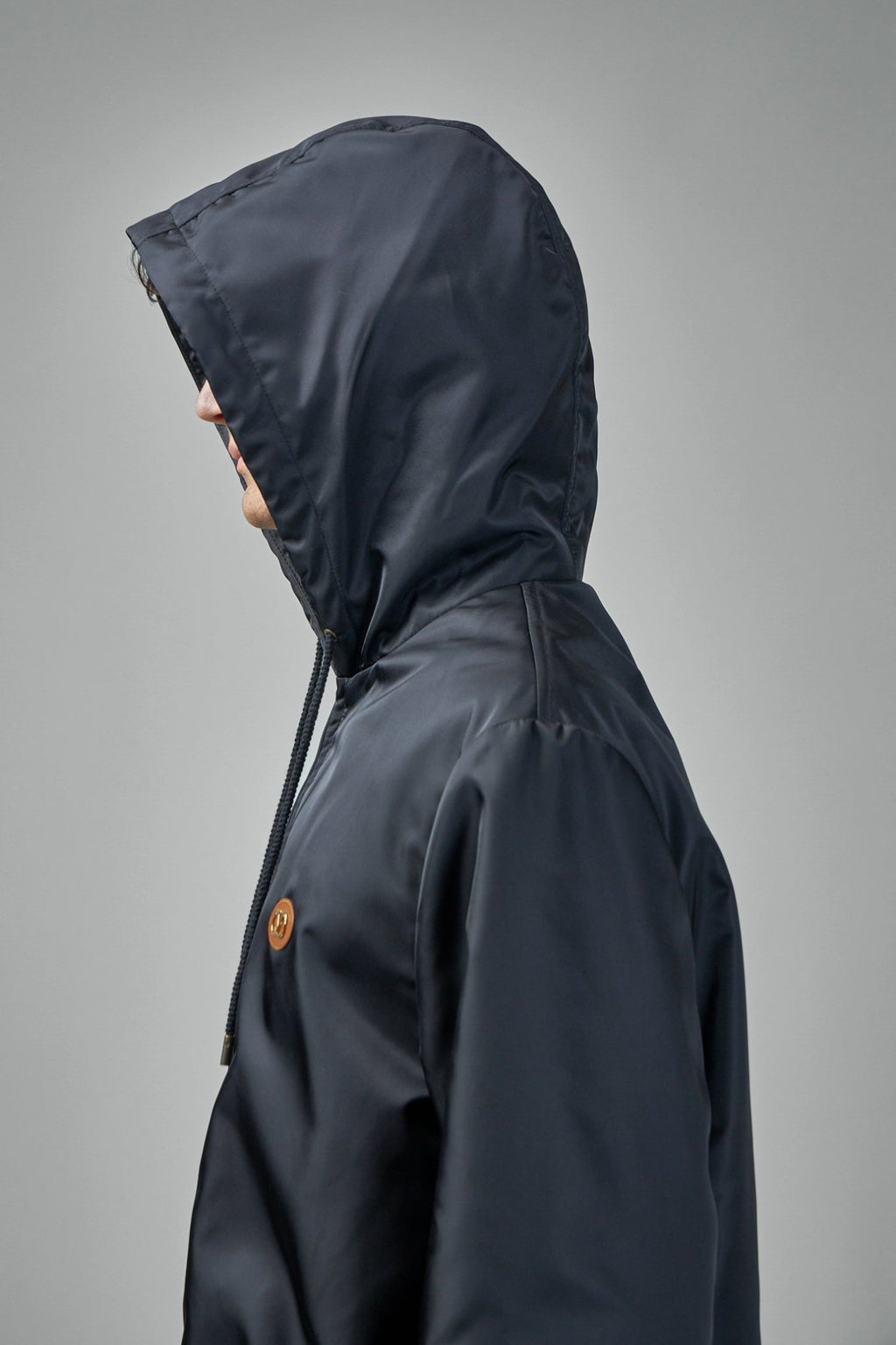 Valentino - Nylon Hooded Windbreaker with V - Logo Patch - LABELS