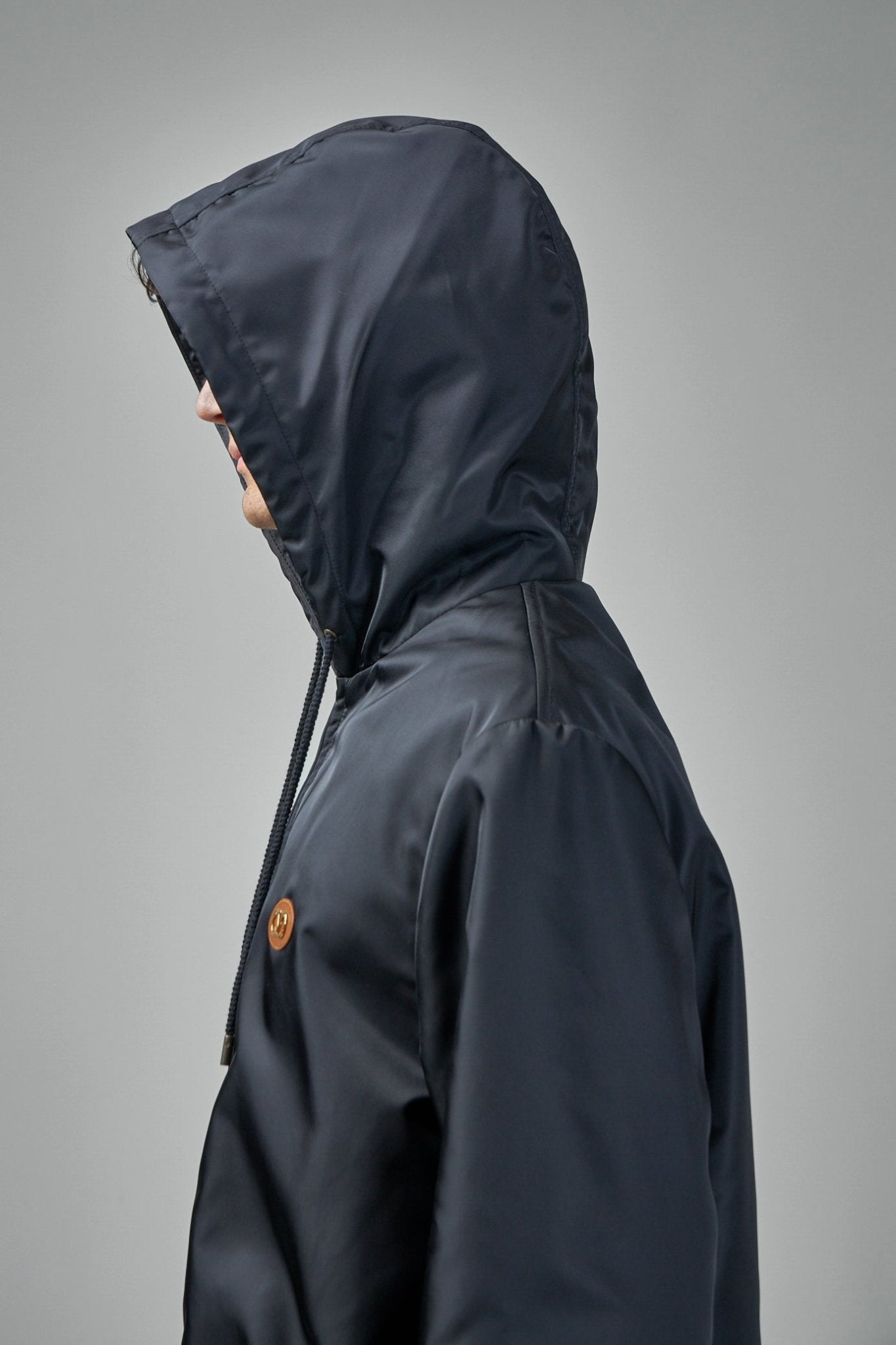 Valentino - Nylon Hooded Windbreaker with V - Logo Patch - LABELS