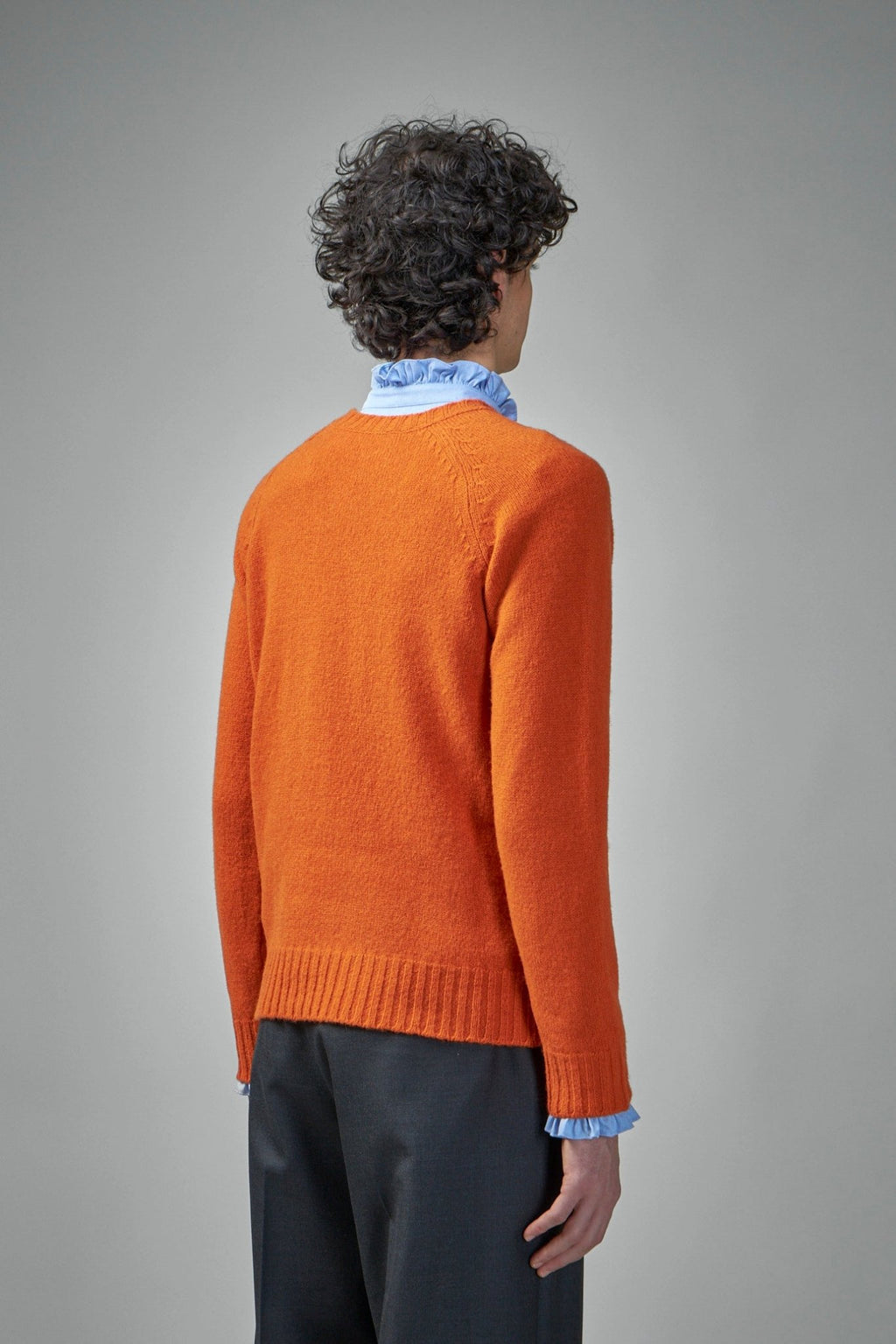 Valentino - Shetland Wool Crewneck Jumper with Vlogo Embroidery - LABELS