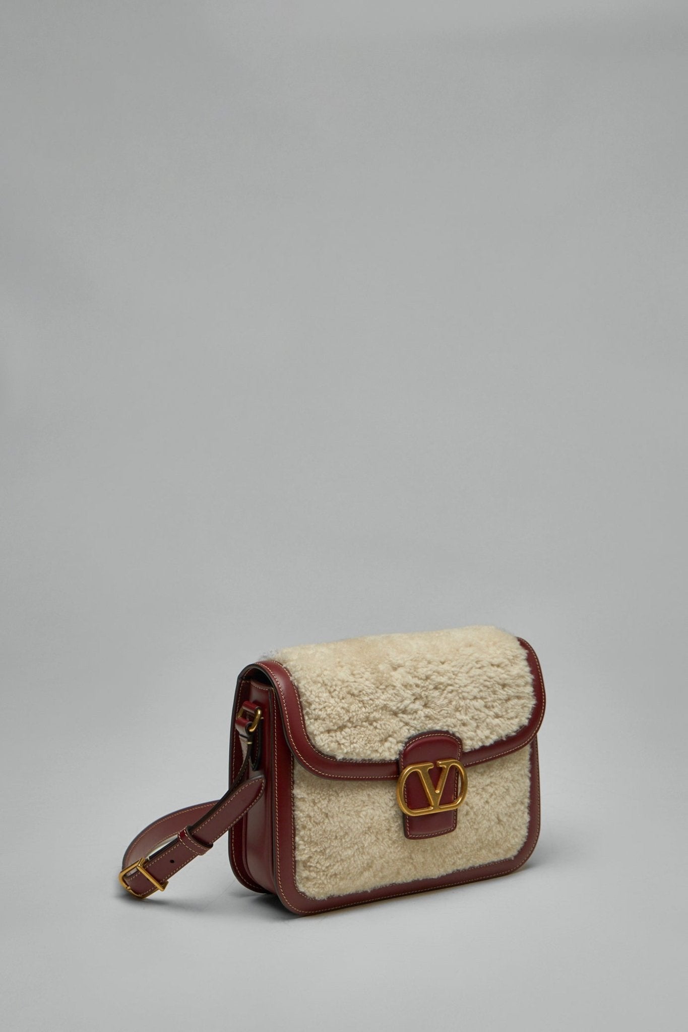 Valentino - VLogo Plaque Foldover Top Shoulder Bag - LABELS