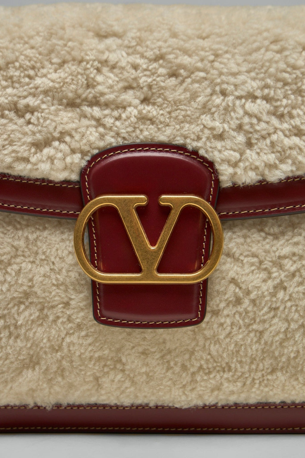 Valentino - VLogo Plaque Foldover Top Shoulder Bag - LABELS
