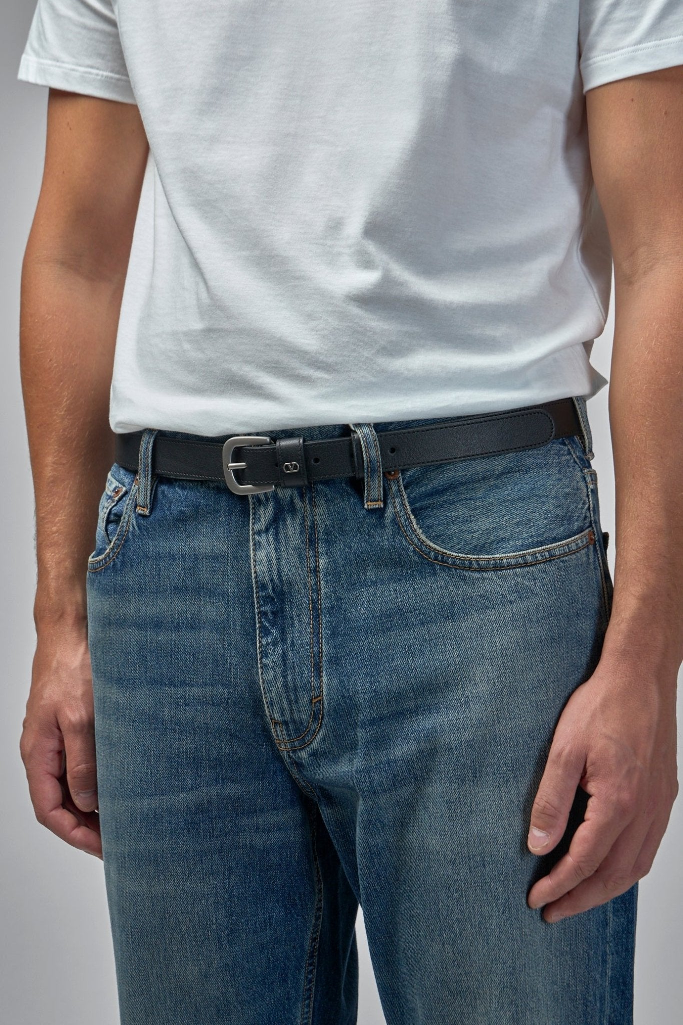 Valentino - VLogo Signature Buckled Belt - LABELS